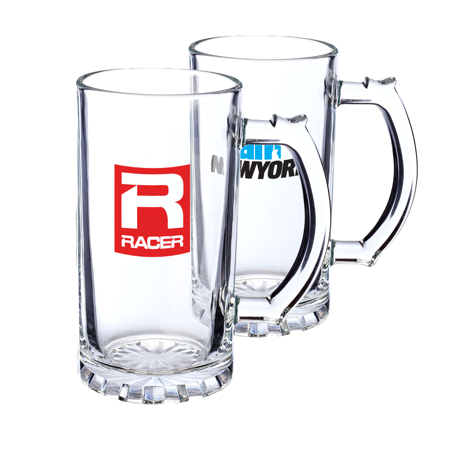 16 oz. Glass Printed Sports Mugs