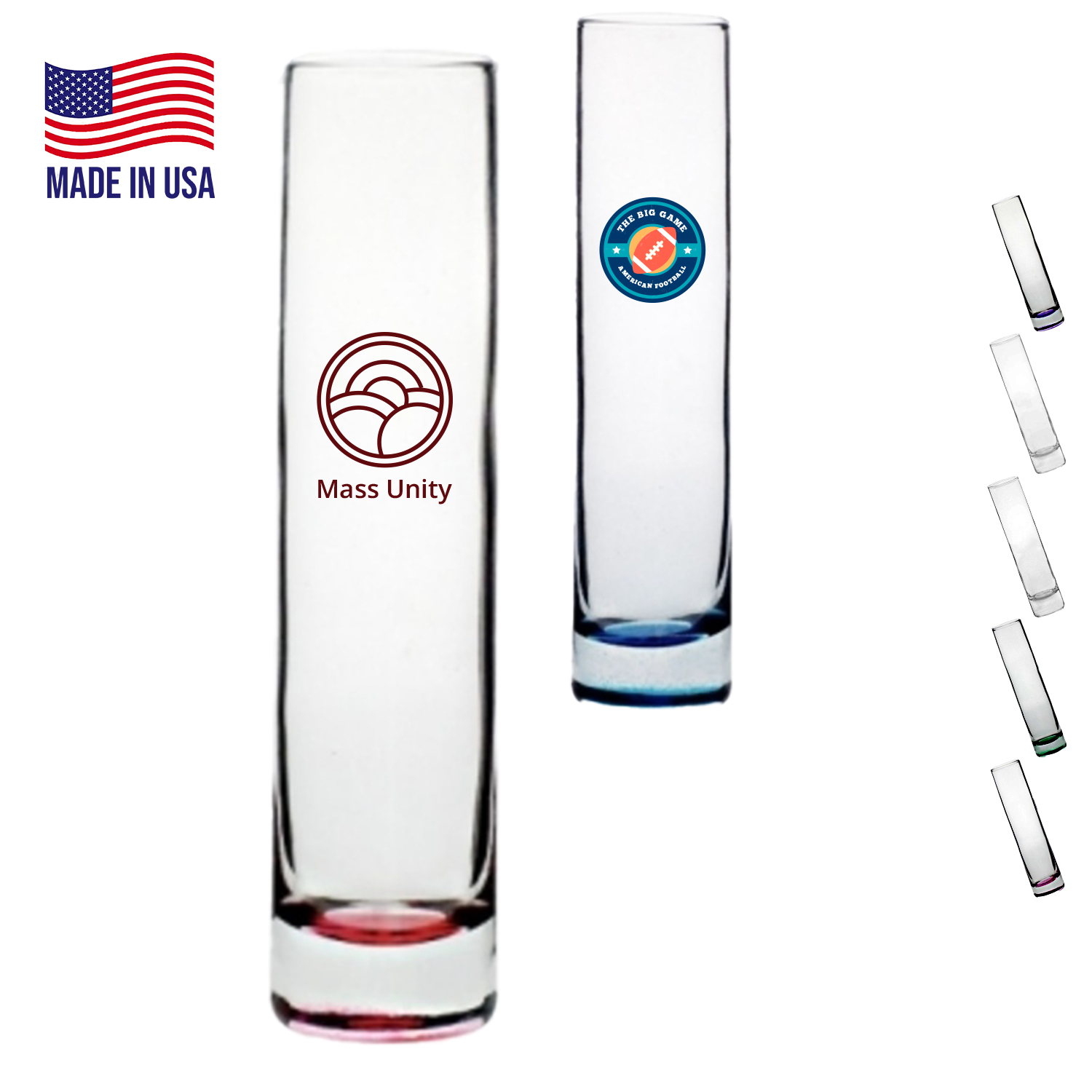 8 oz. USA Made Libbey Tall Cylindrical Bud Vases
