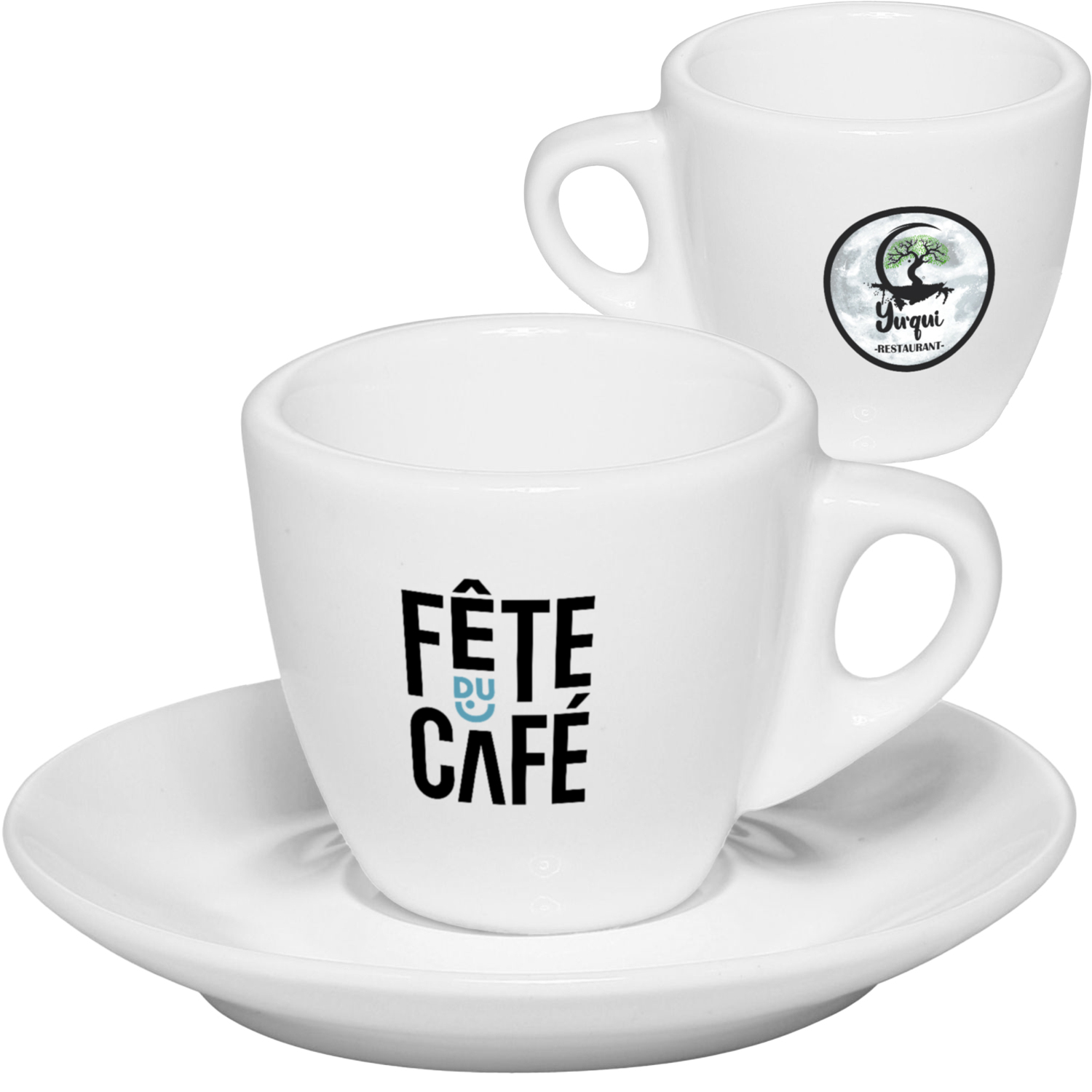 2.5 oz. Porcelain Espresso Cups with Saucer