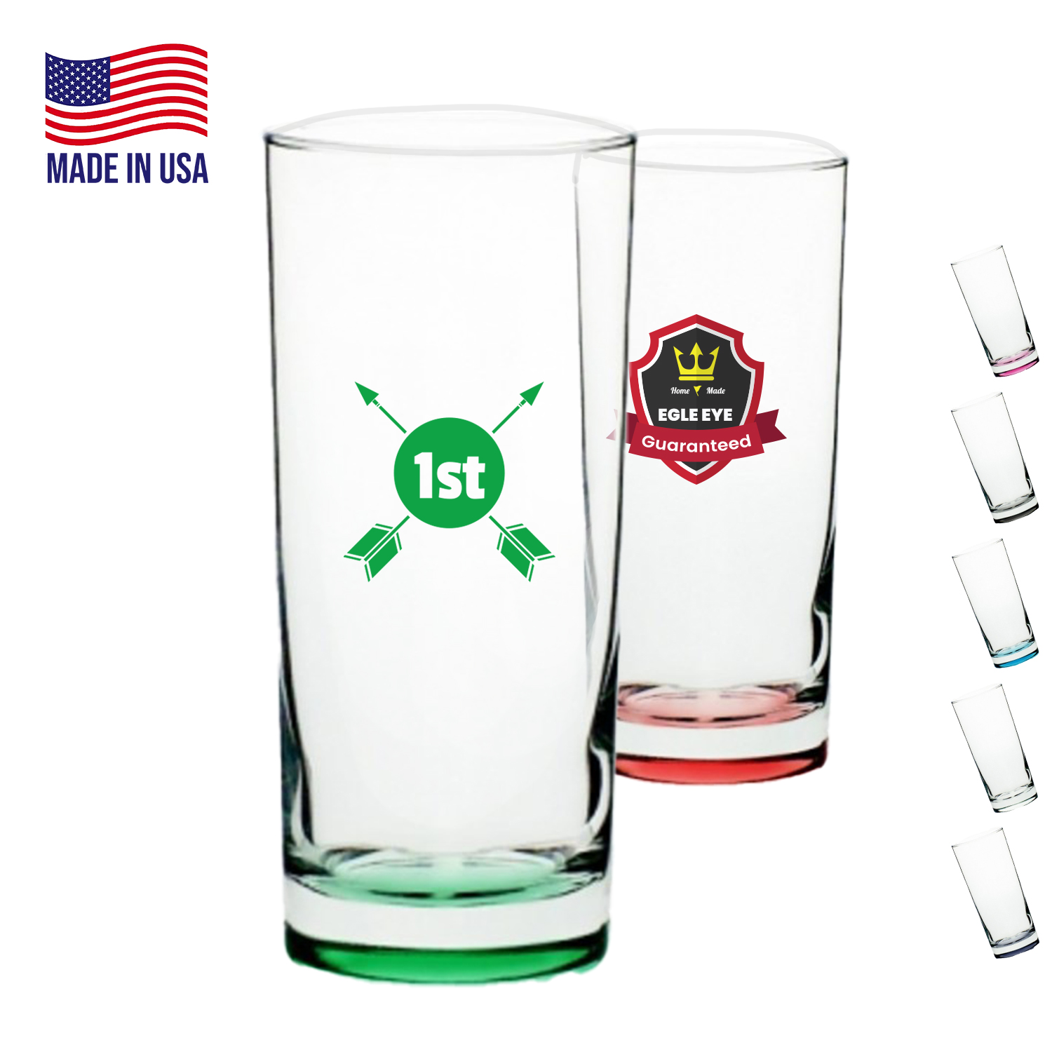 15 oz. USA Made Libbey Beverage Glasses W/ Custom Logo