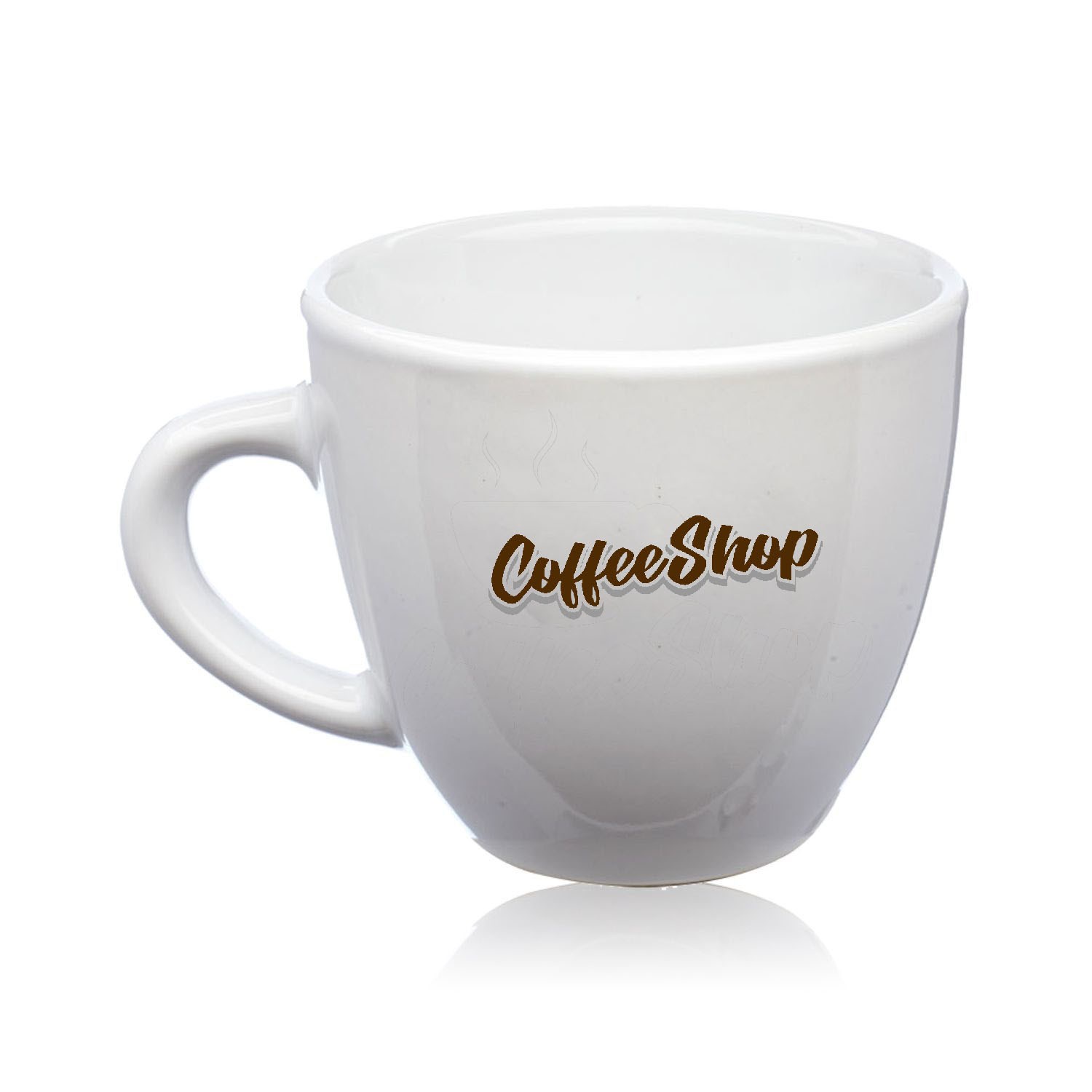 2 oz. Embossed LOVE Design ceramic Coffee Mugs