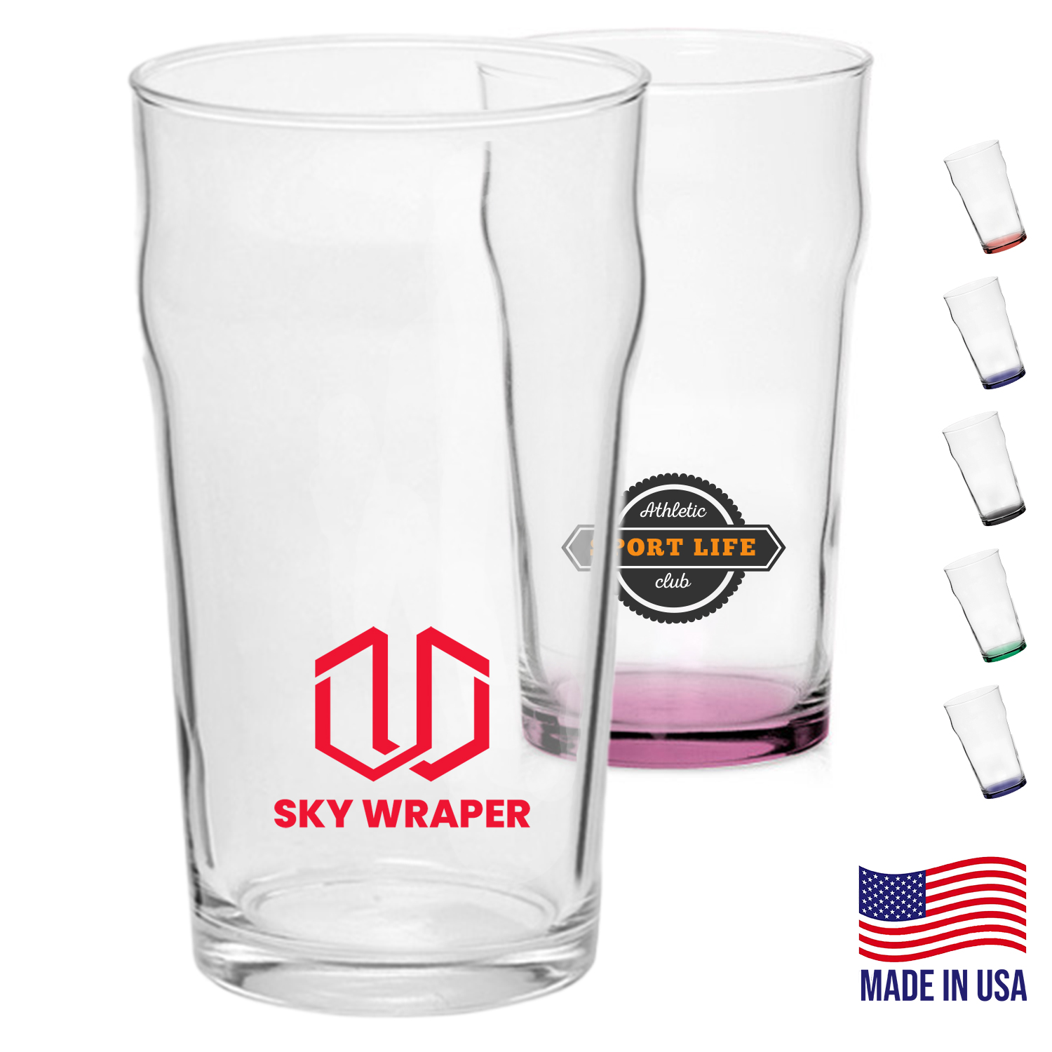19 oz. ARC Nonic Customized Glasses
