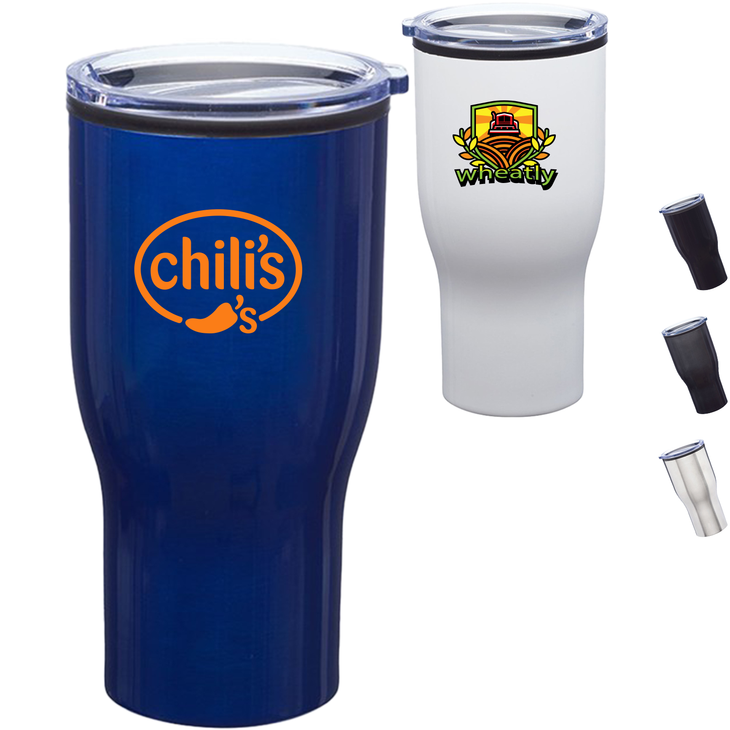 28 oz. Stainless Steel Travel Mugs W/ Plastic Interior