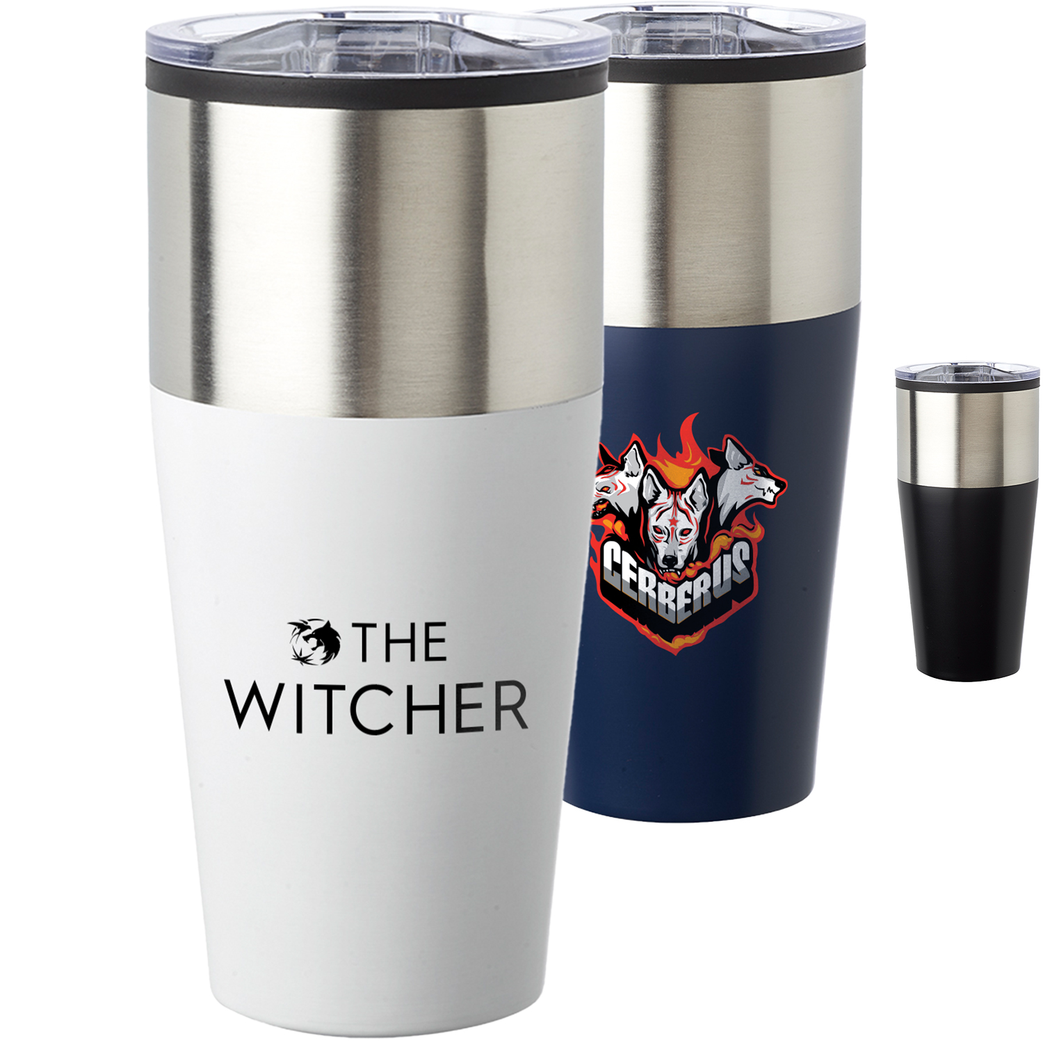 16 oz. Stainless Two Tone  Travel Mugs