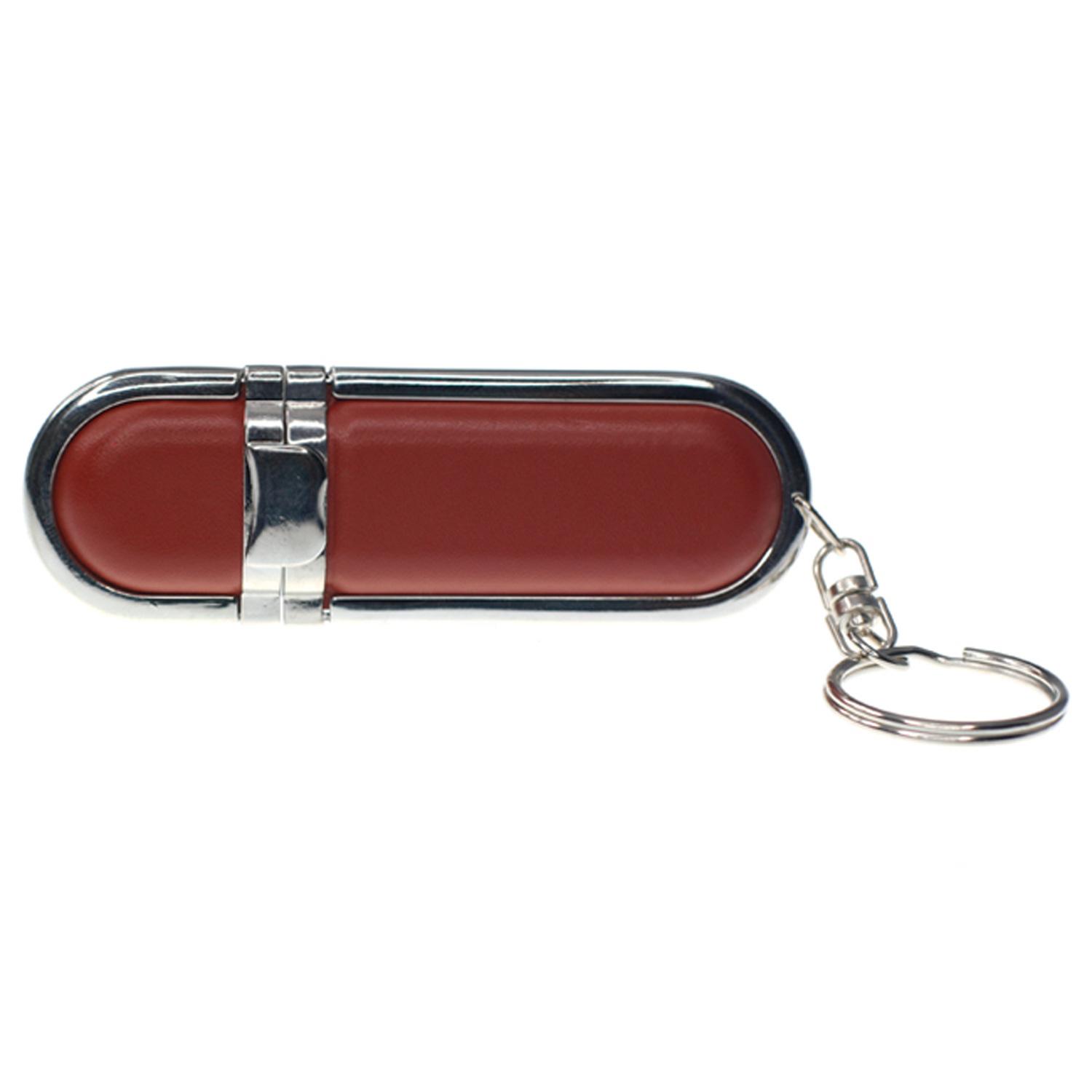 Nez Leather USB Drive with Keychain