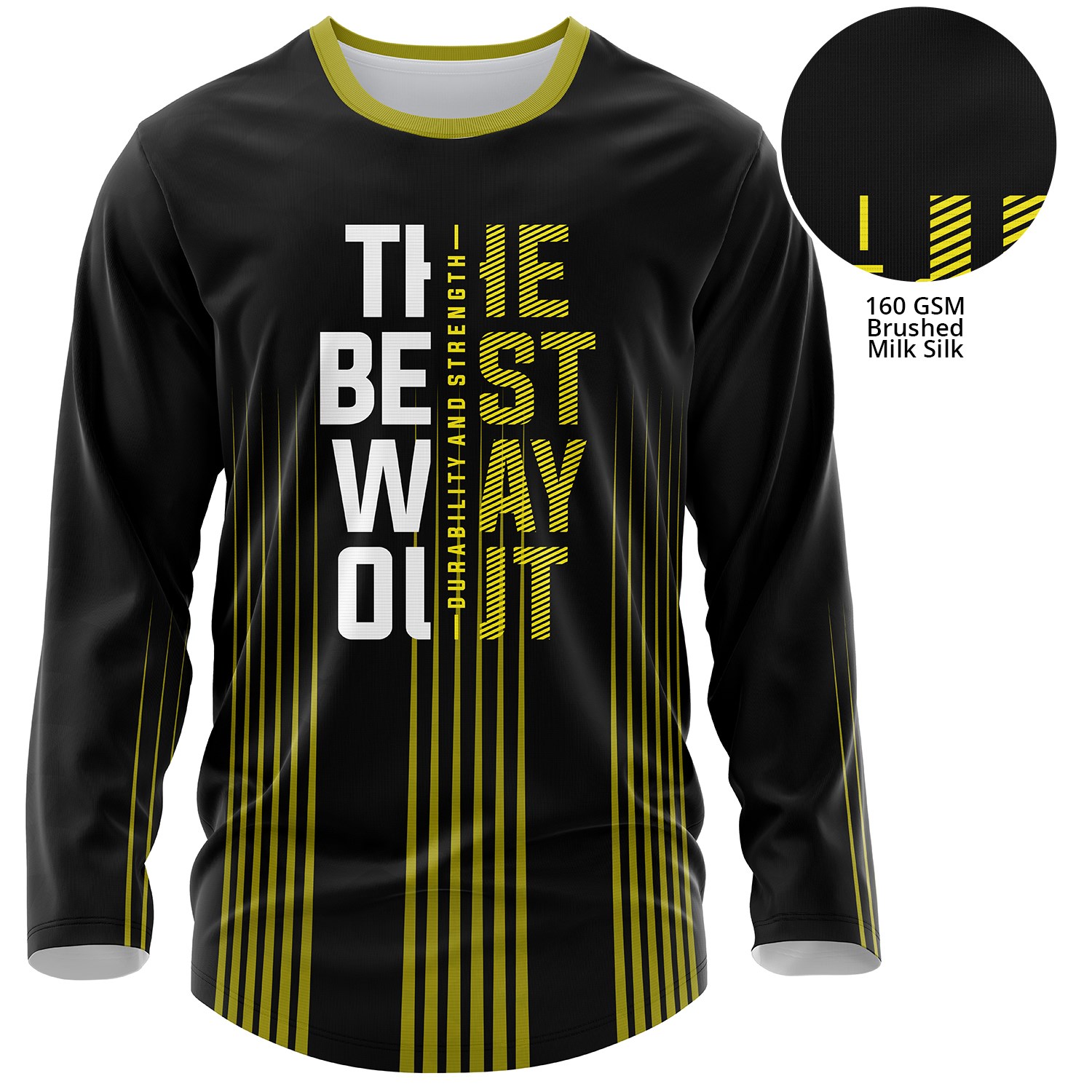 Youth 160 GSM Brushed Milk Silk Sublimation Long Sleeve T-shirt