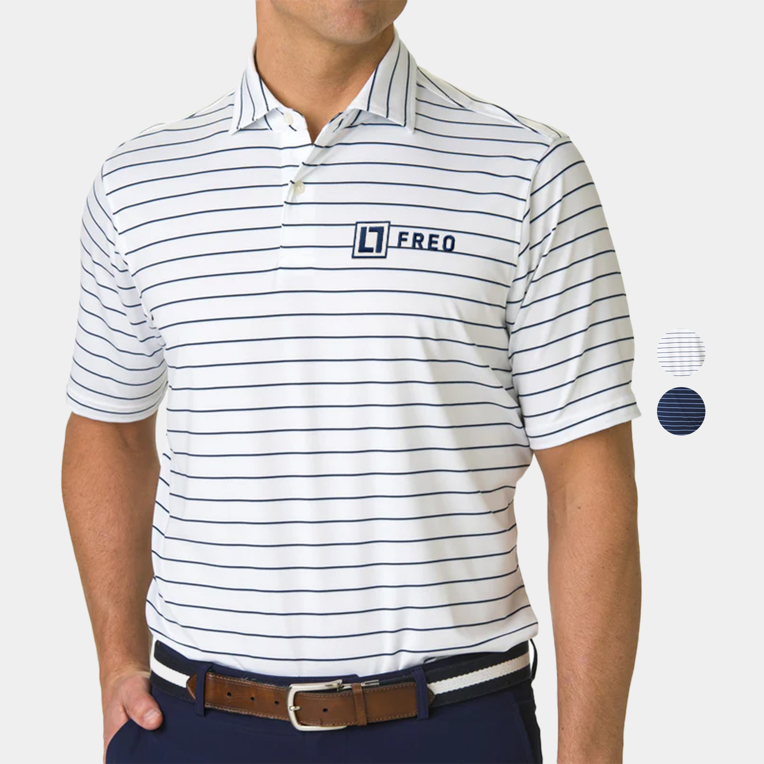 Fairway & Greene® Faxon Stripe Jersey Polo with UPF 50+ Protection