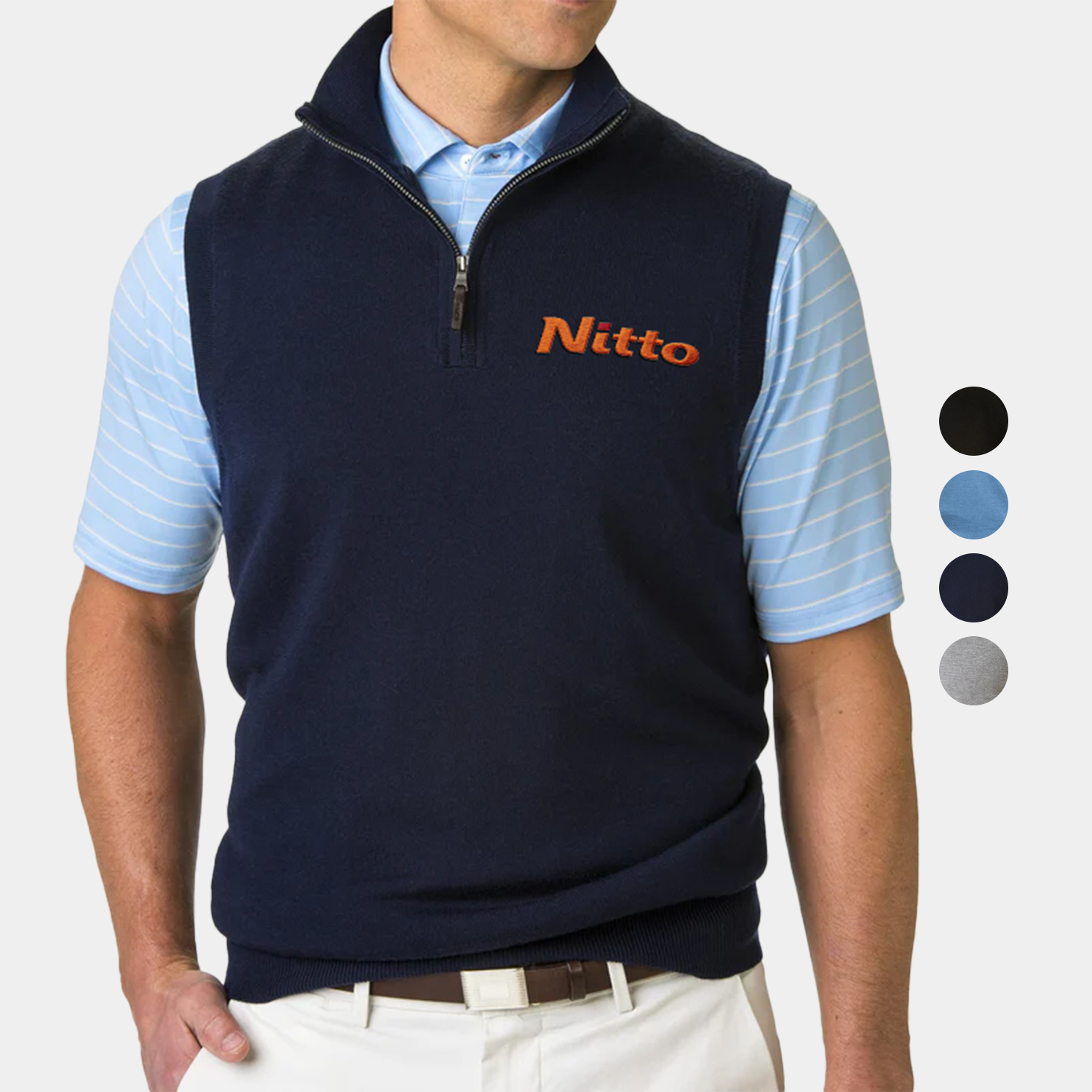 Fairway & Greene® Baruffa Merino Quarter Zip Windvest