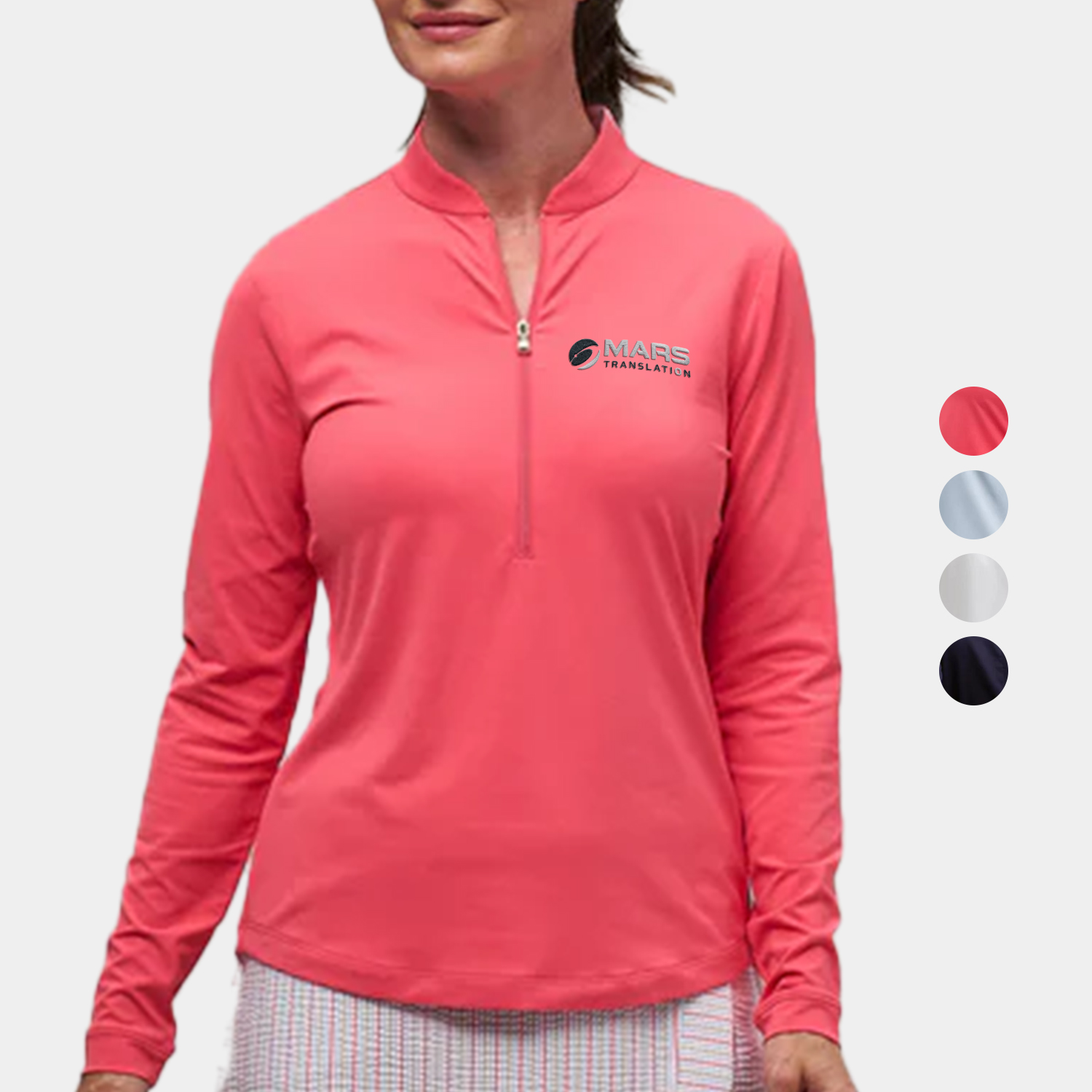 Fairway & Greene® Cat Long Sleeve Zip with UPF 50+ Protection