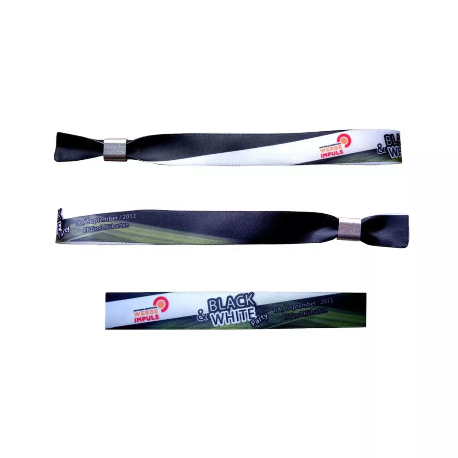 1/2" Sublimated Two-way Aluminum Lock Reusable Event Wristbands
