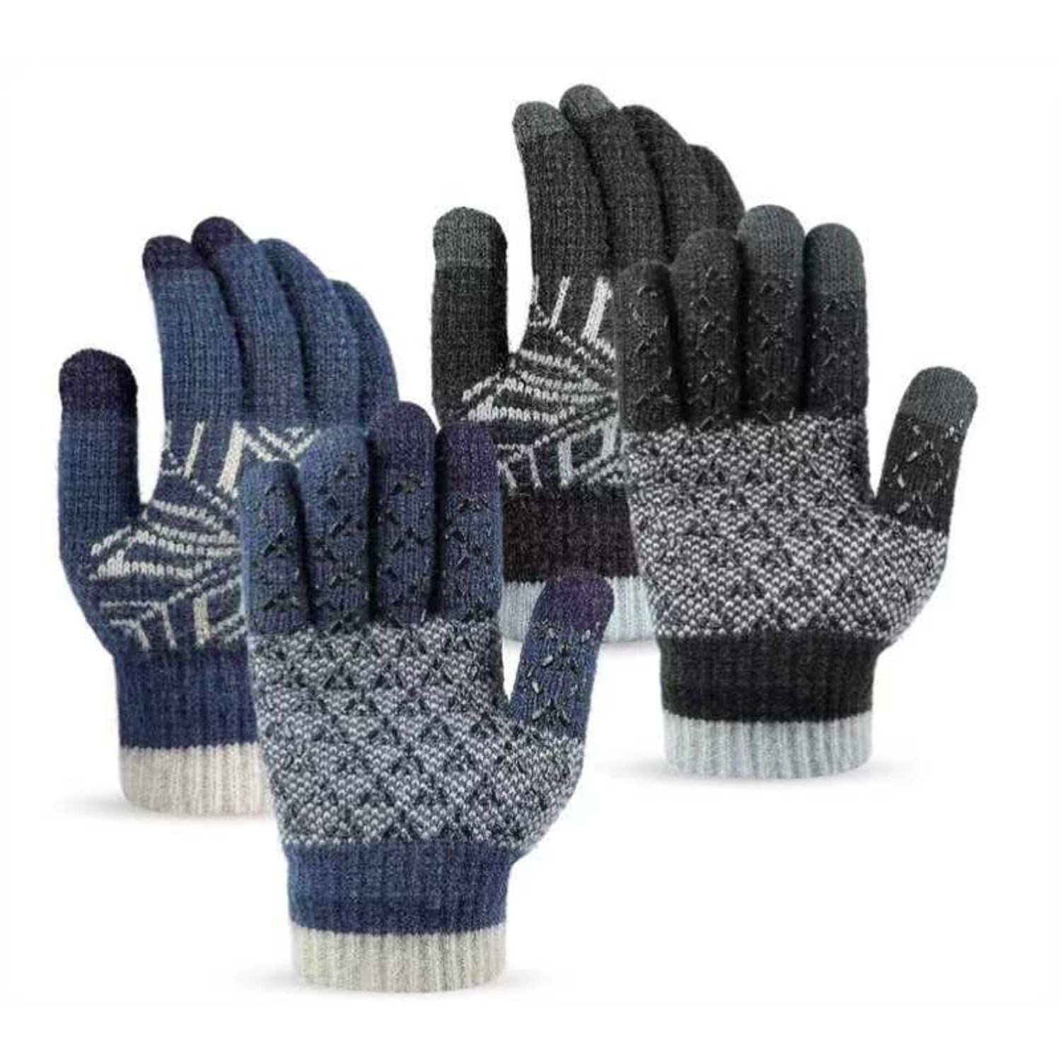 Non-slip Adult Gloves w/ 3 Finger Touch