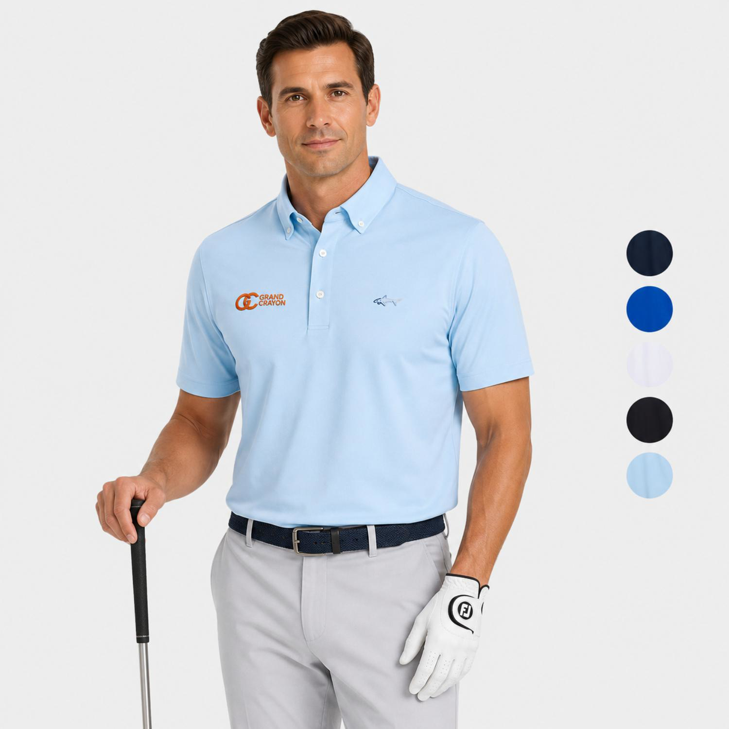 Gregnorman® Button-Down Collar Freedom Pique UPF 20+ Stripe Polo