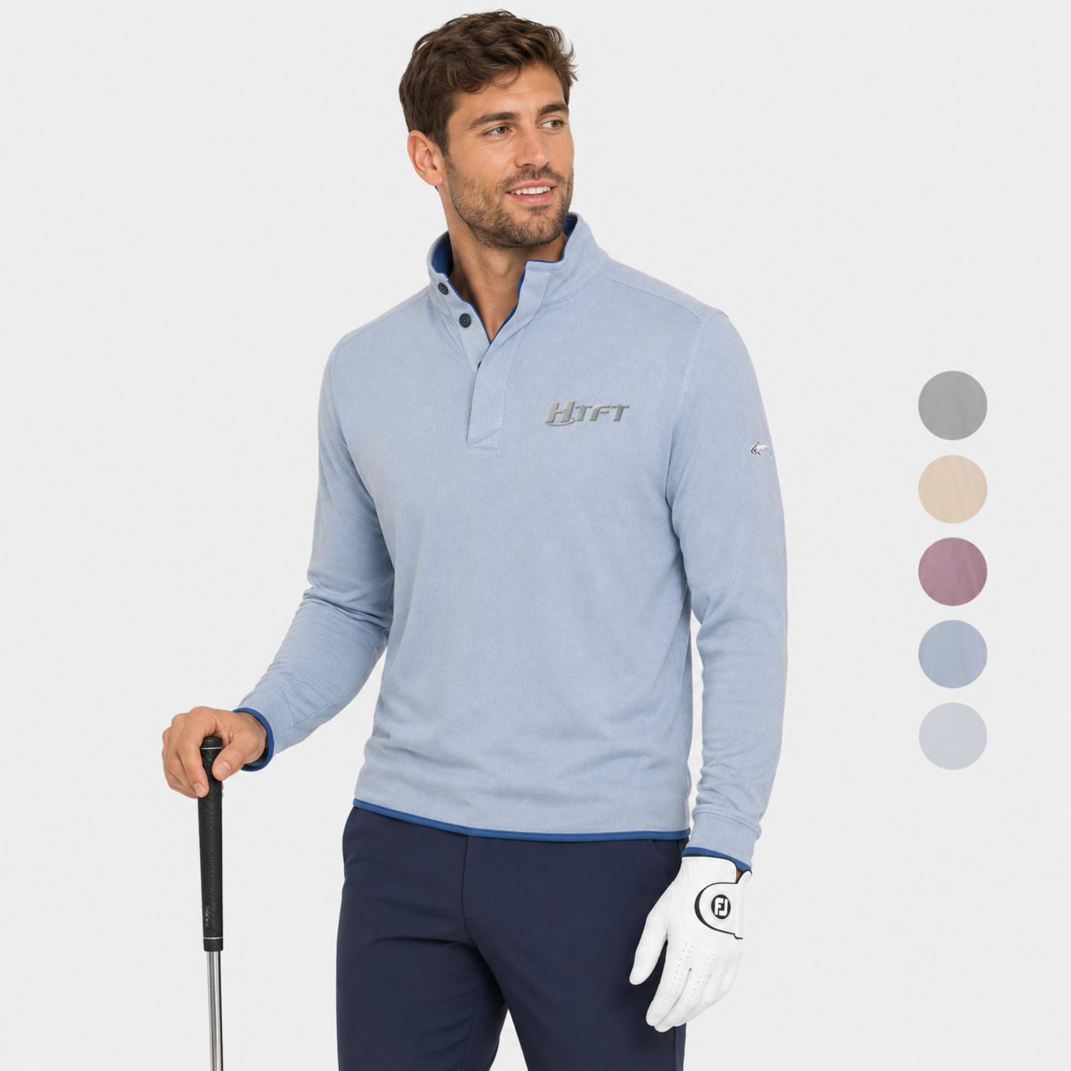 Gregnorman® Cozy Fleece Button-Mock Quarter zipper