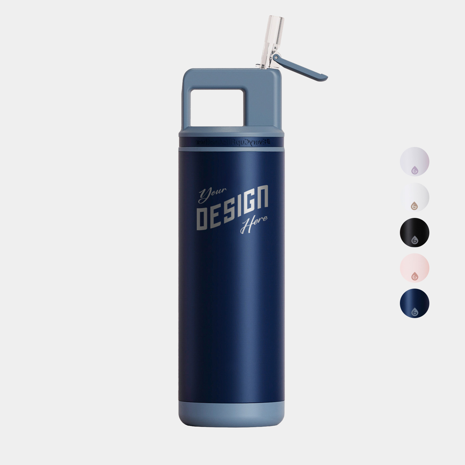 20 oz. GROSCHE® ALPINE Flip ‘N Sip Insulated Water Bottle With Straw