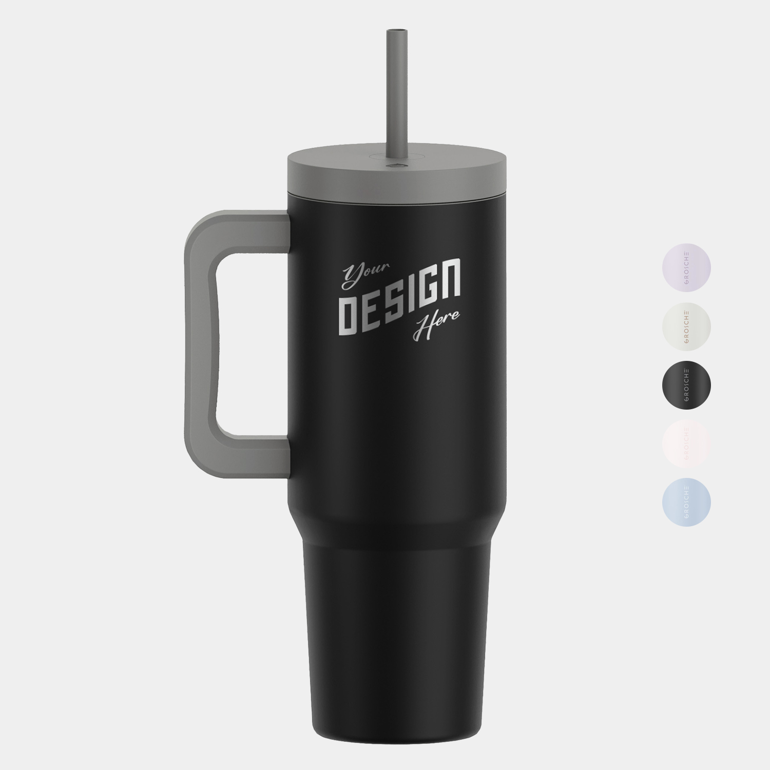 40 oz. GROSCHE® ASPEN Stainless Steel Insulated Straw Tumbler