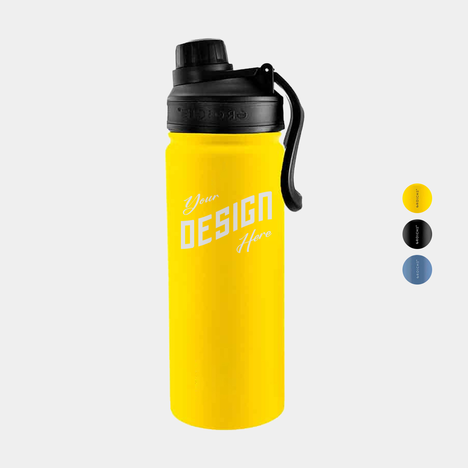 16 oz. GROSCHE® CHICAGO STEEL Insulated Water Bottle with Chug Lid