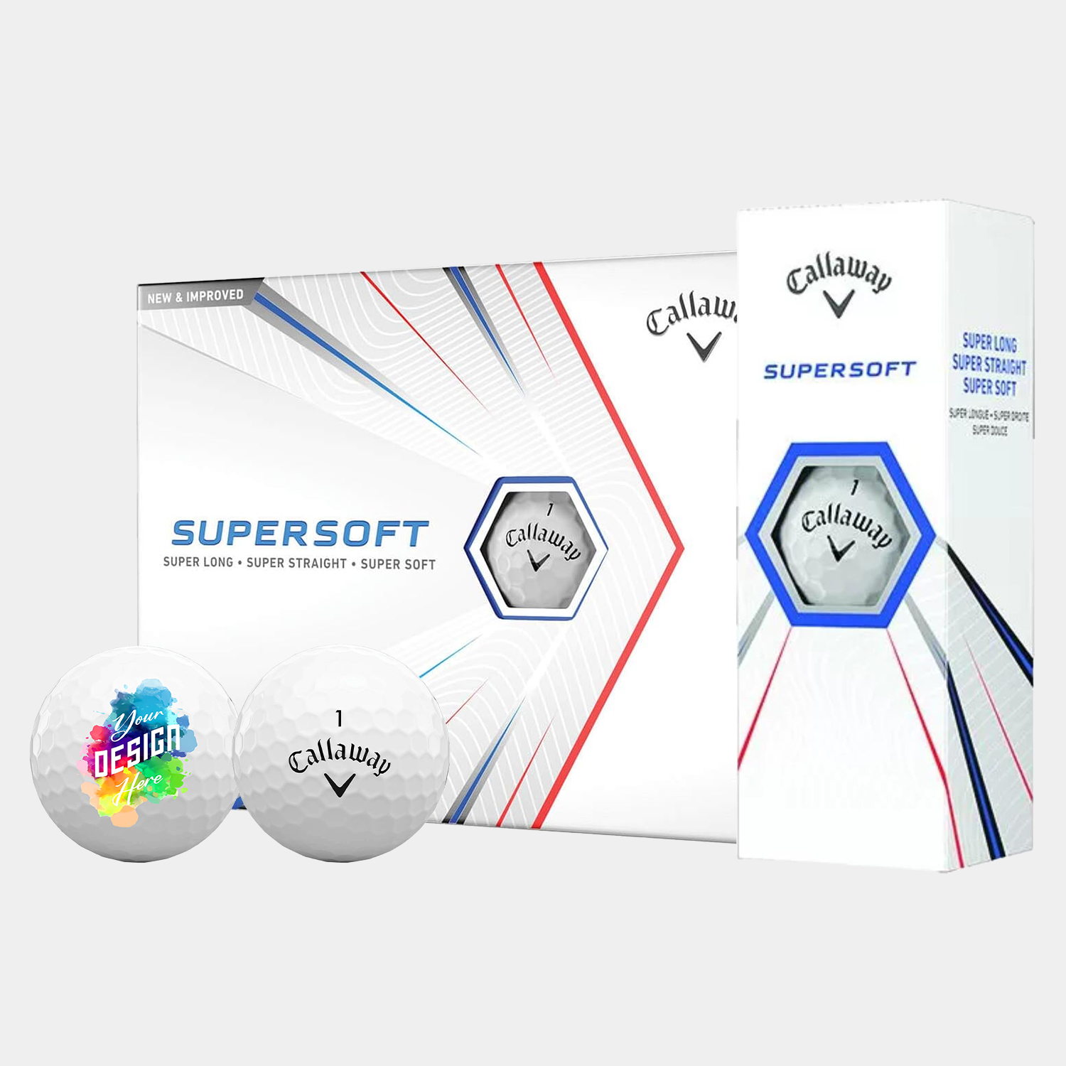 Callaway® 12 Pack Supersoft Golf Balls with Custom Imprints