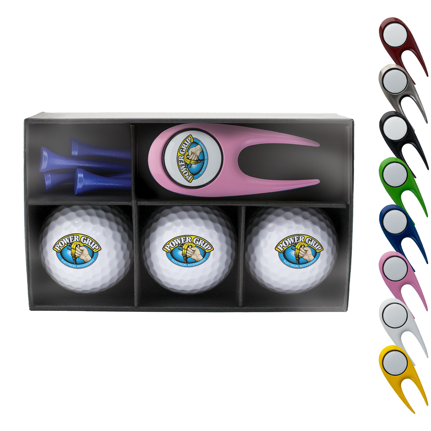 Golf Essentials Combo Box — Golf Ball, Divot Tool & Tees