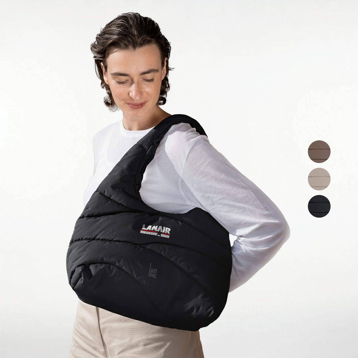 GOT BAG® Wavy Puffer - GOTS Certified Ocean Plastic Shoulder Bag
