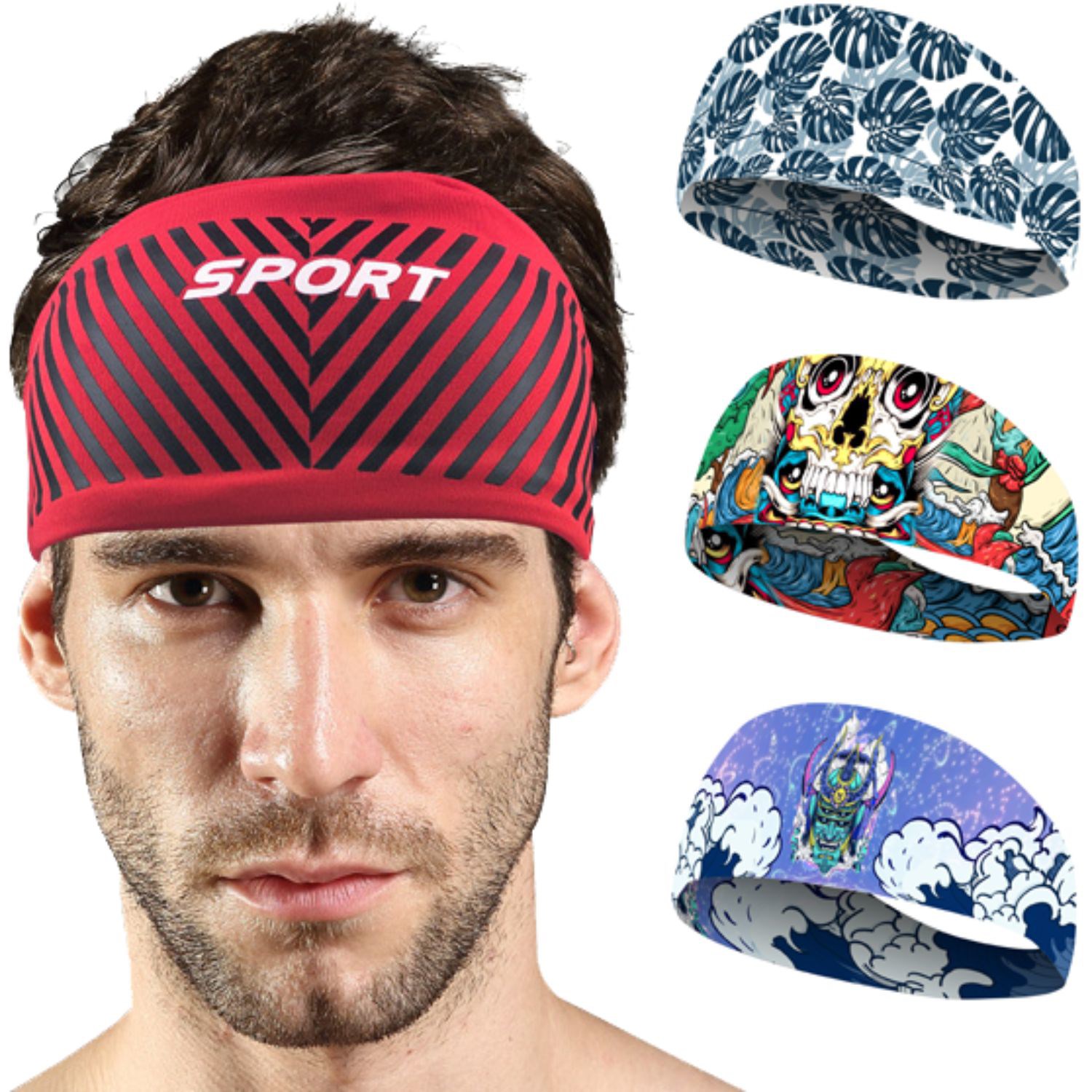 Performance 160G quick dry moisture wicking adult Headband w/ custom logo