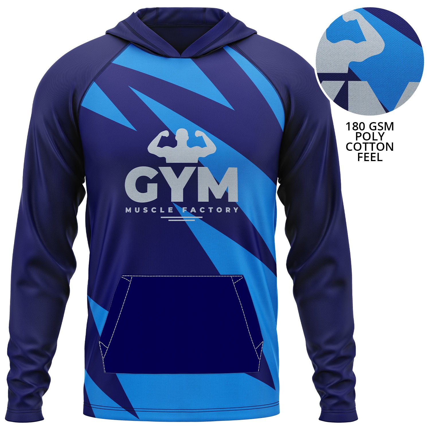 Unisex 180 GSM Jersey Knit Cotton Feel Sublimation Hoodie w/ Kangaroo Pocket