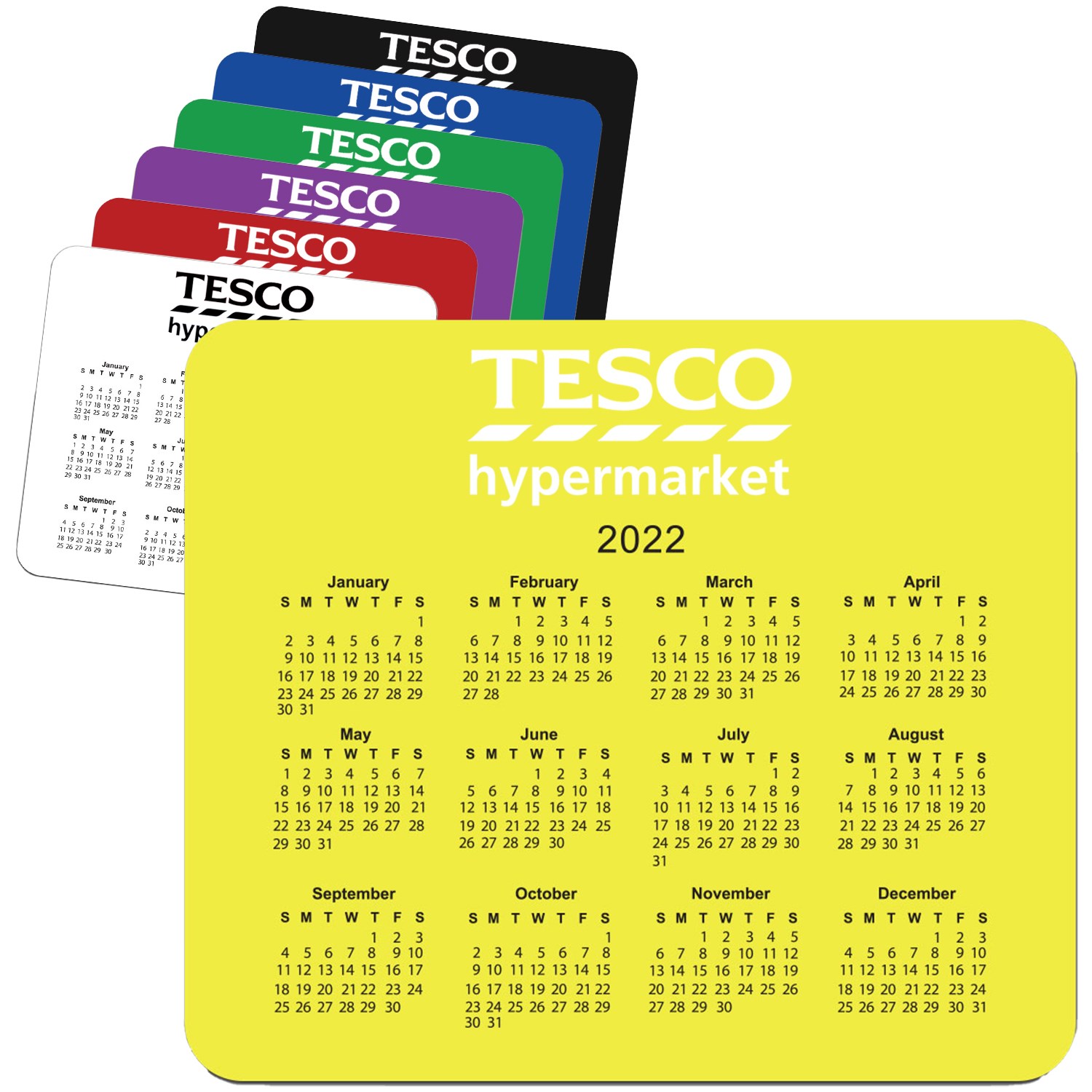 Horizontal Calendar Rubber bottom Mouse Pad