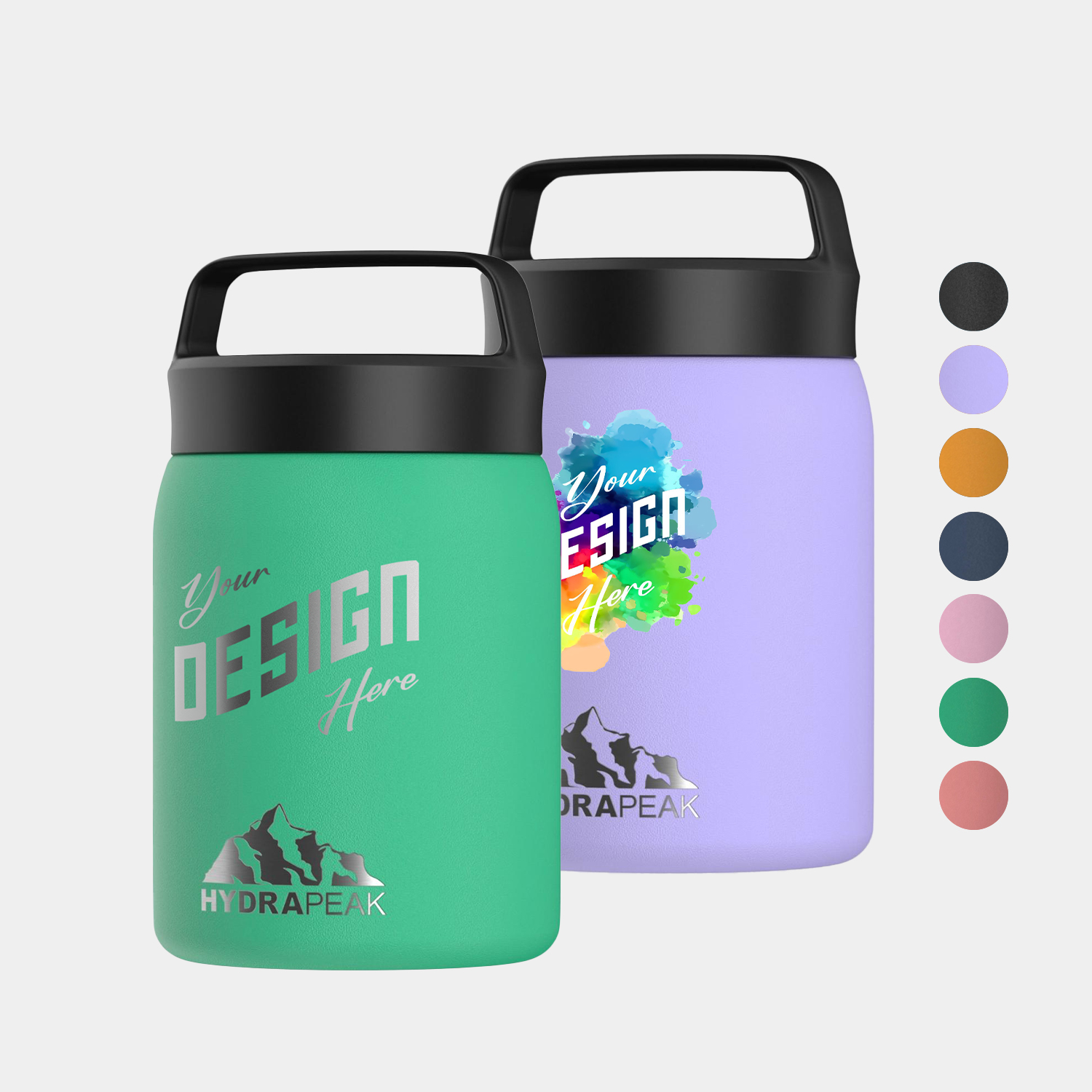 18 oz Hydrapeak® Stainless Steel Insulated Thermos Food Jar