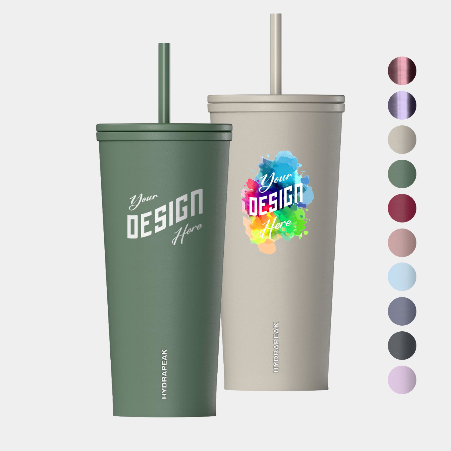25 oz Hydrapeak® Stainless Steel Insulated Journey Tumbler w/ Lid and Straw