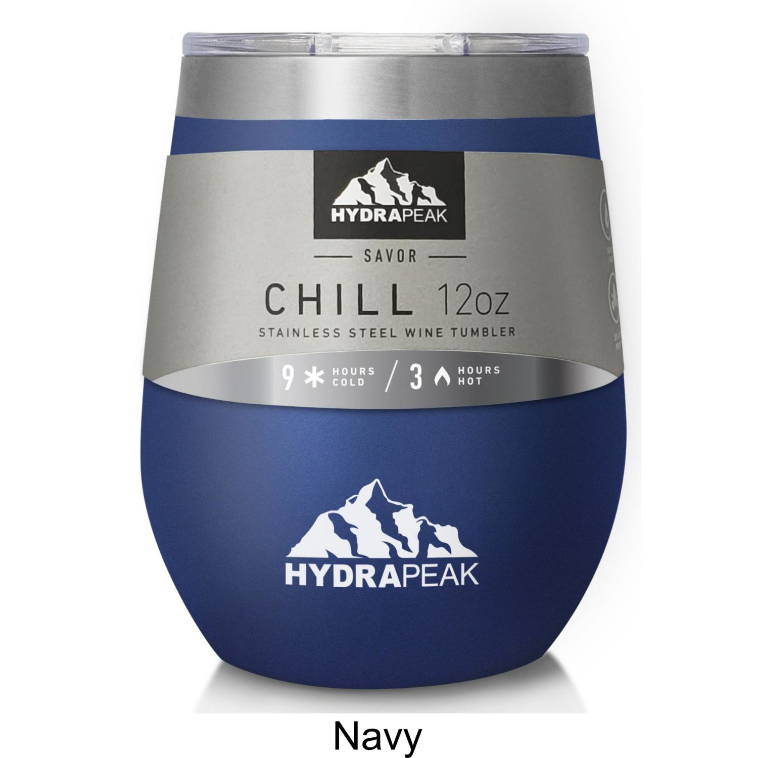 12 oz Hydrapeak® Stainless Steel Insulated Chill Stemless Tumbler