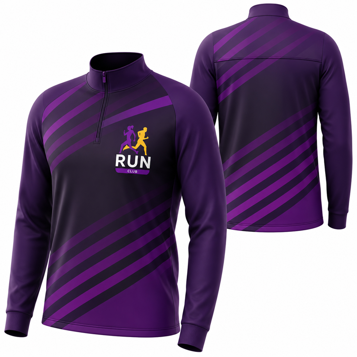 Unisex 150 GSM Poly Interlock Performance Sublimation Quarter Zipper Sweatshirt