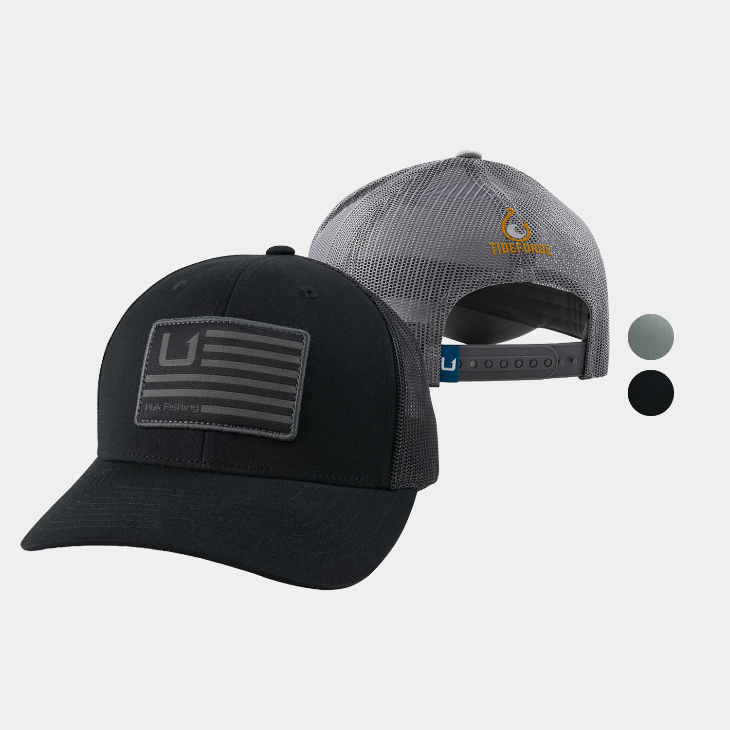 HUK® Six Panel Trucker Hat with Sweat-Wicking Headband & Custom Logo
