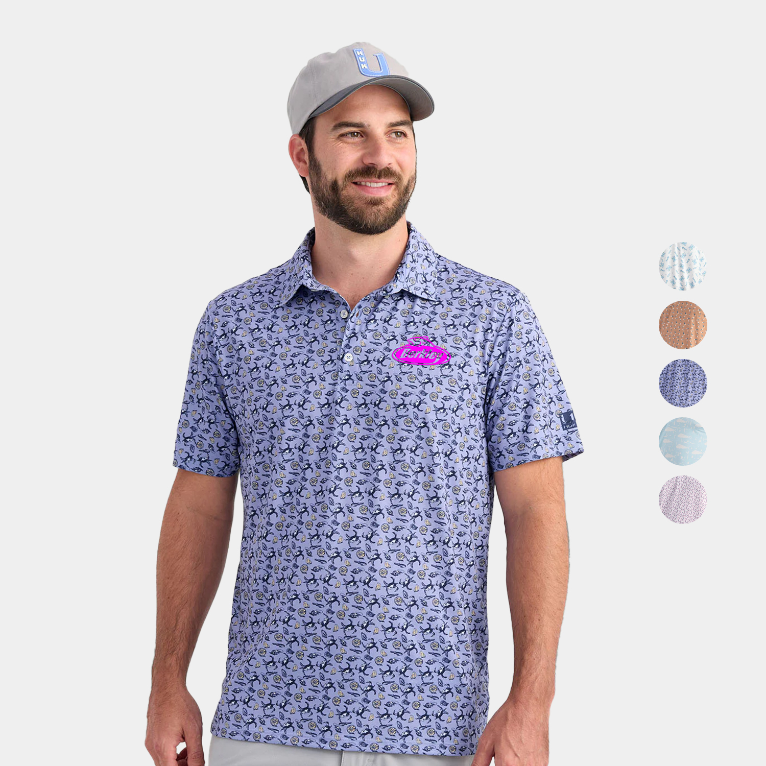 Huk® Men's UVGuard Lightweight Everyday Polo Shirt with Custom Logo