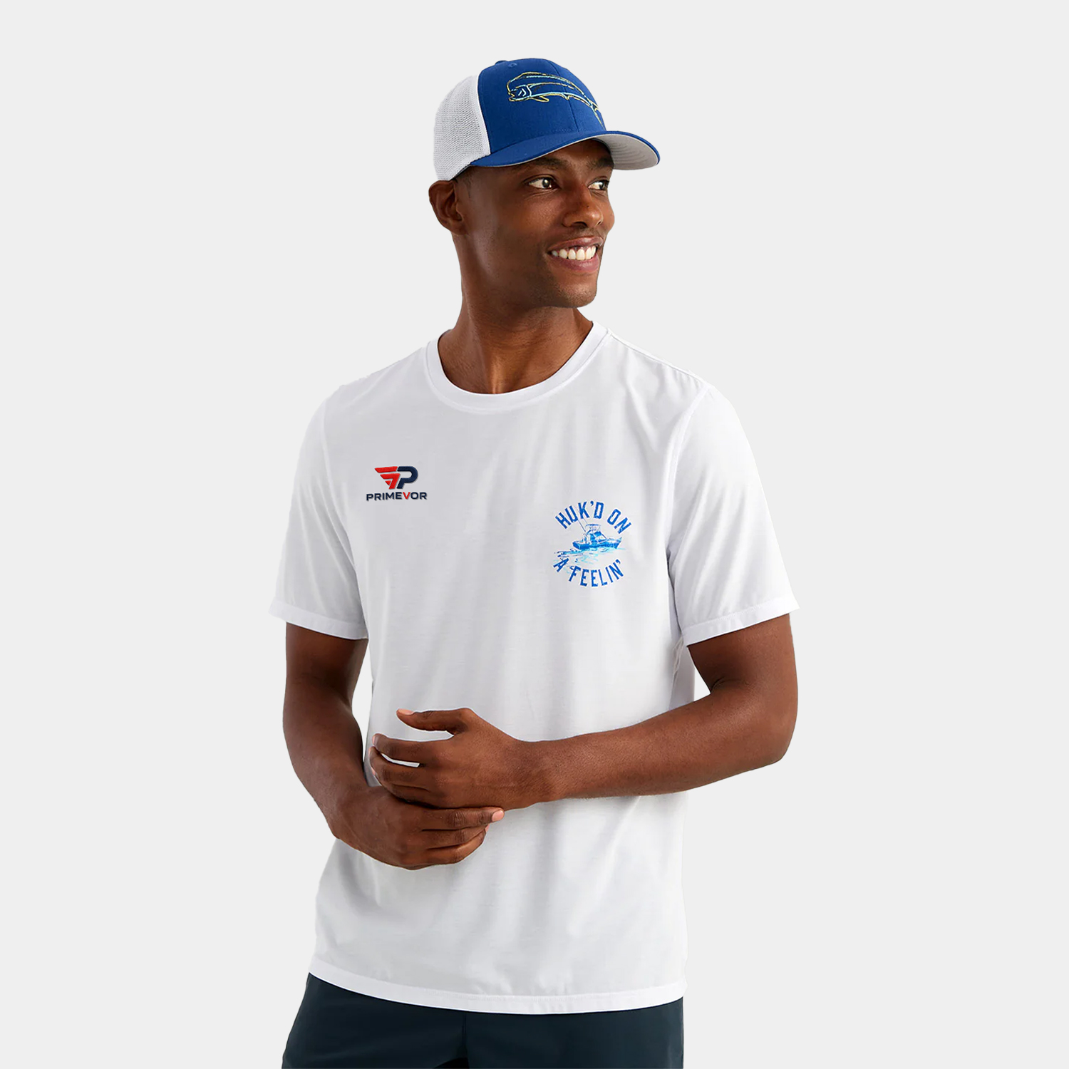 Huk® Men's Moisture Wicking UPF 30+ Graphic Tee with Custom Logo