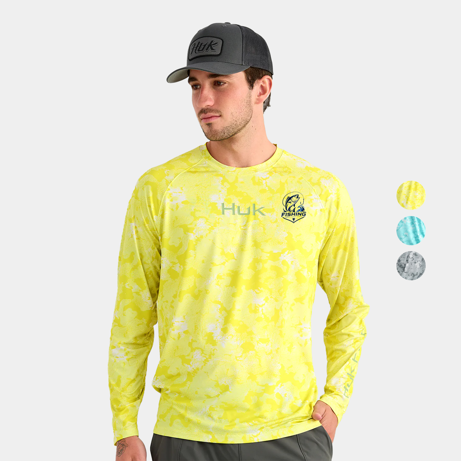 Huk® Men's Camo Print Lightweight Performance T-shirt with Custom Logo