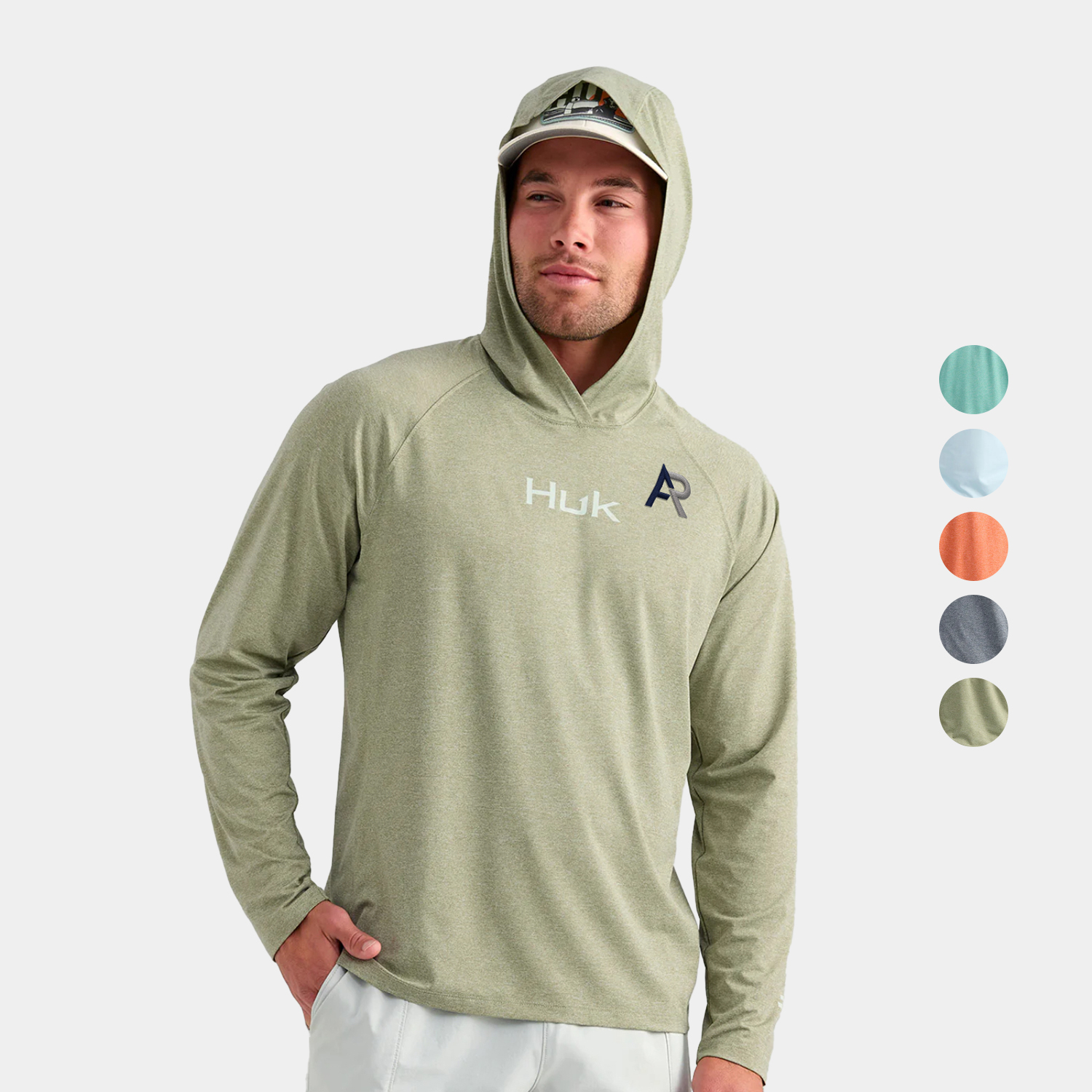 Huk® Men’s Ultra-Light Fishing Hoodie with Custom Logo