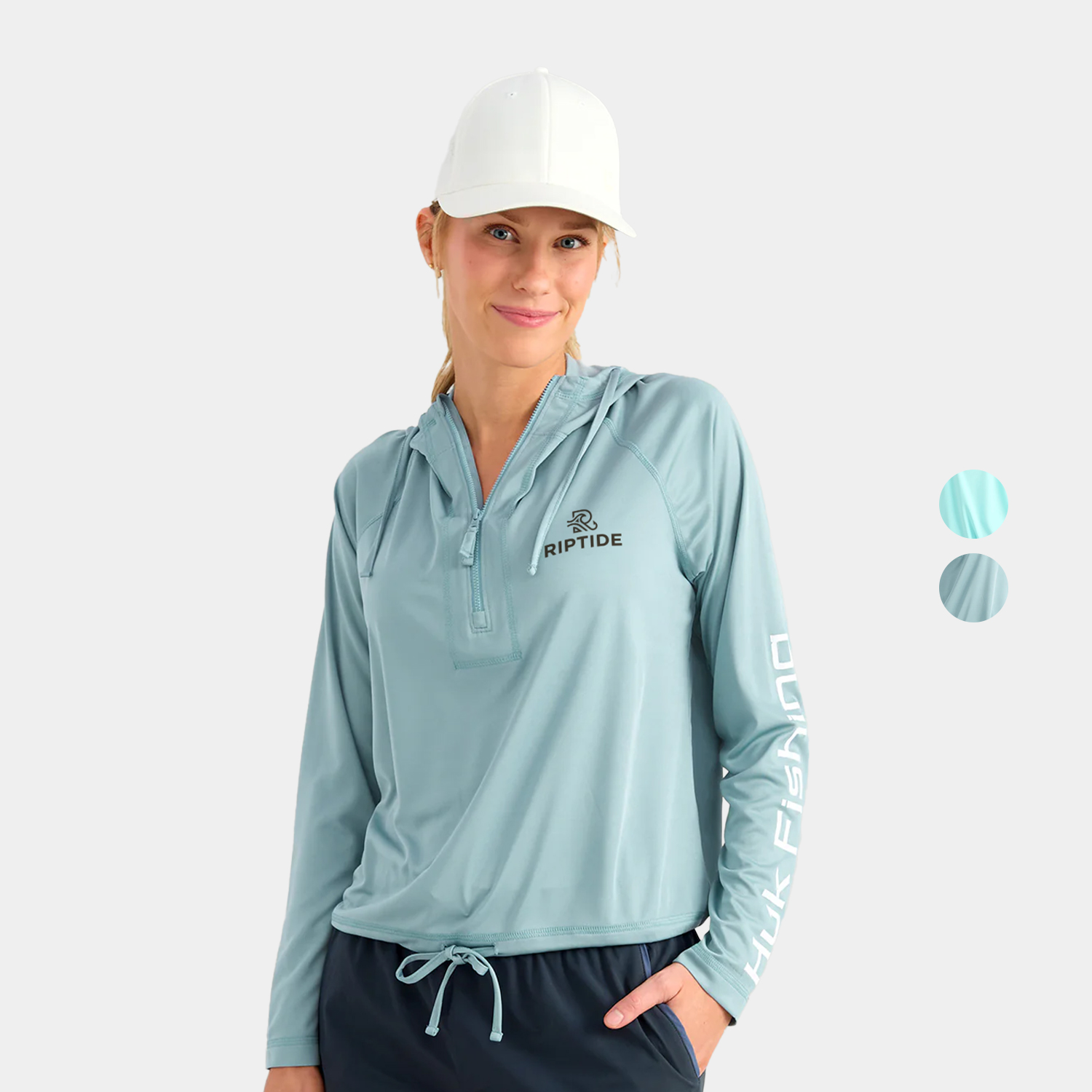 Huk® Women’s Cropped Pullover Hoodie with Custom Logo