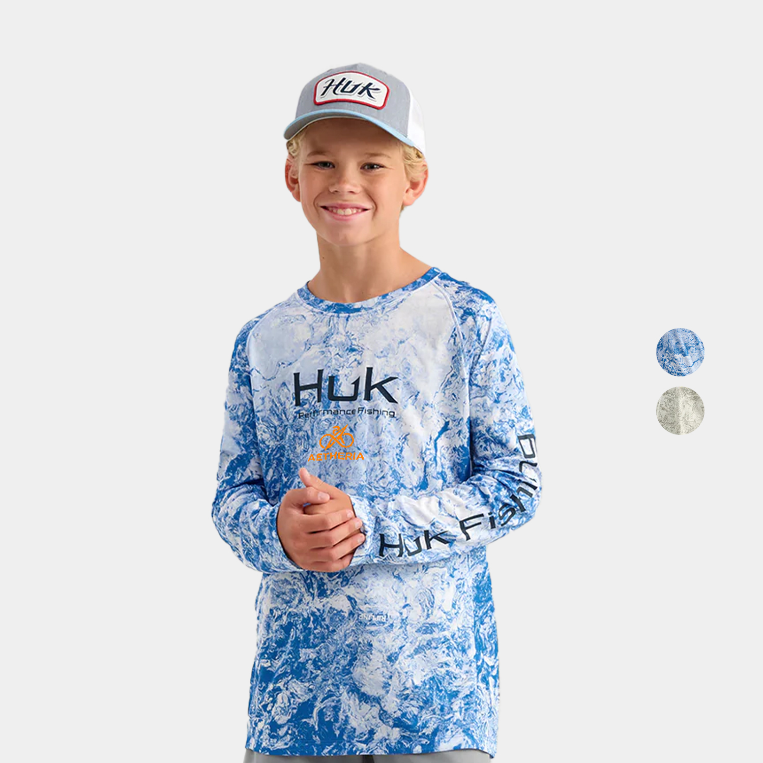 Huk® Youth Printed Performance Fishing Shirt with Custom Logo