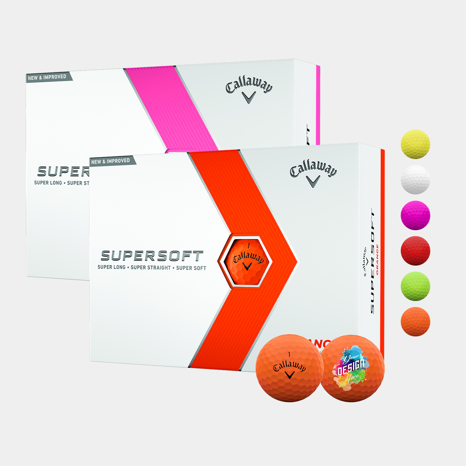 Callaway® 12 Pack Supersoft Golf Balls with Custom Imprints