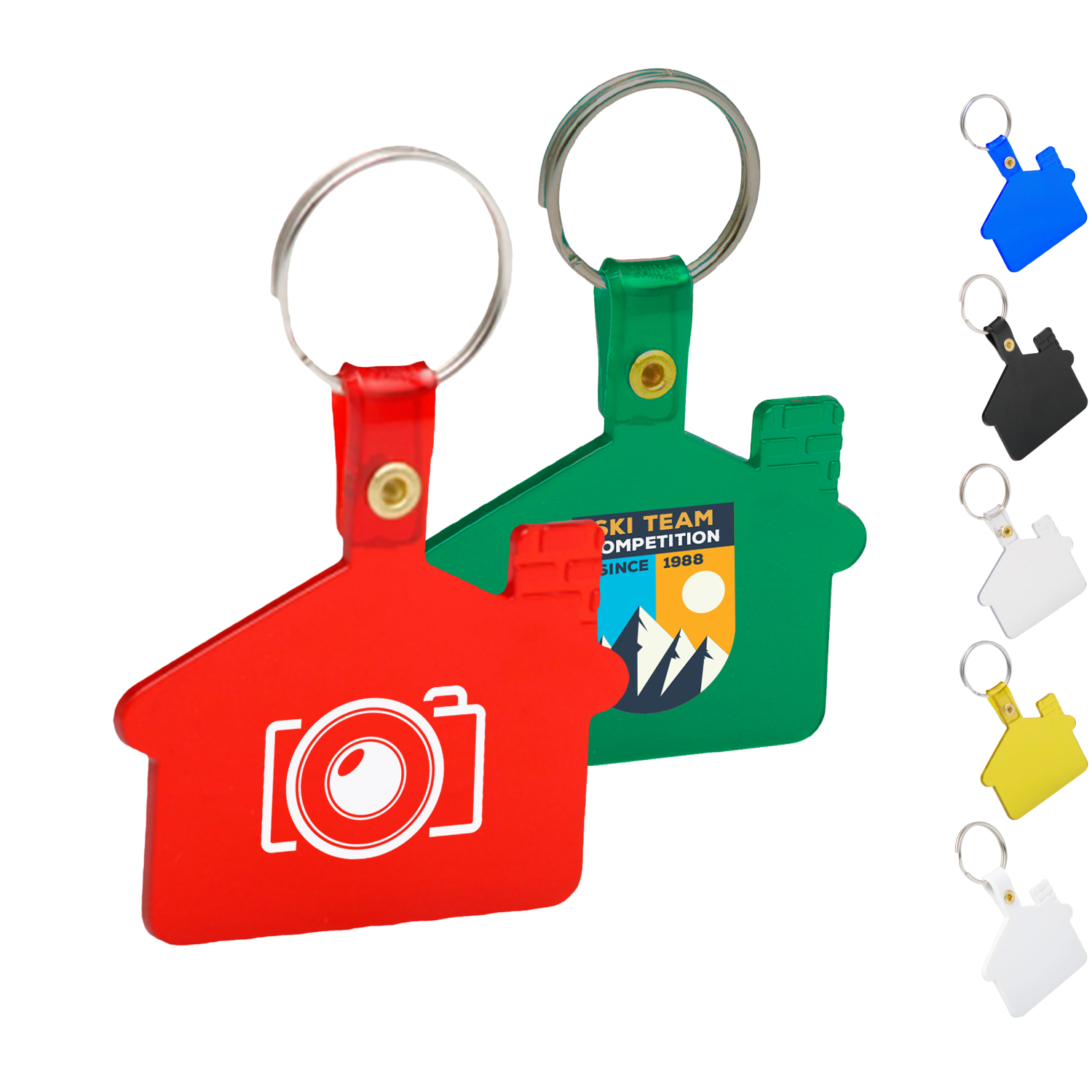 Flexible House Shaped Soft Tag Keychains