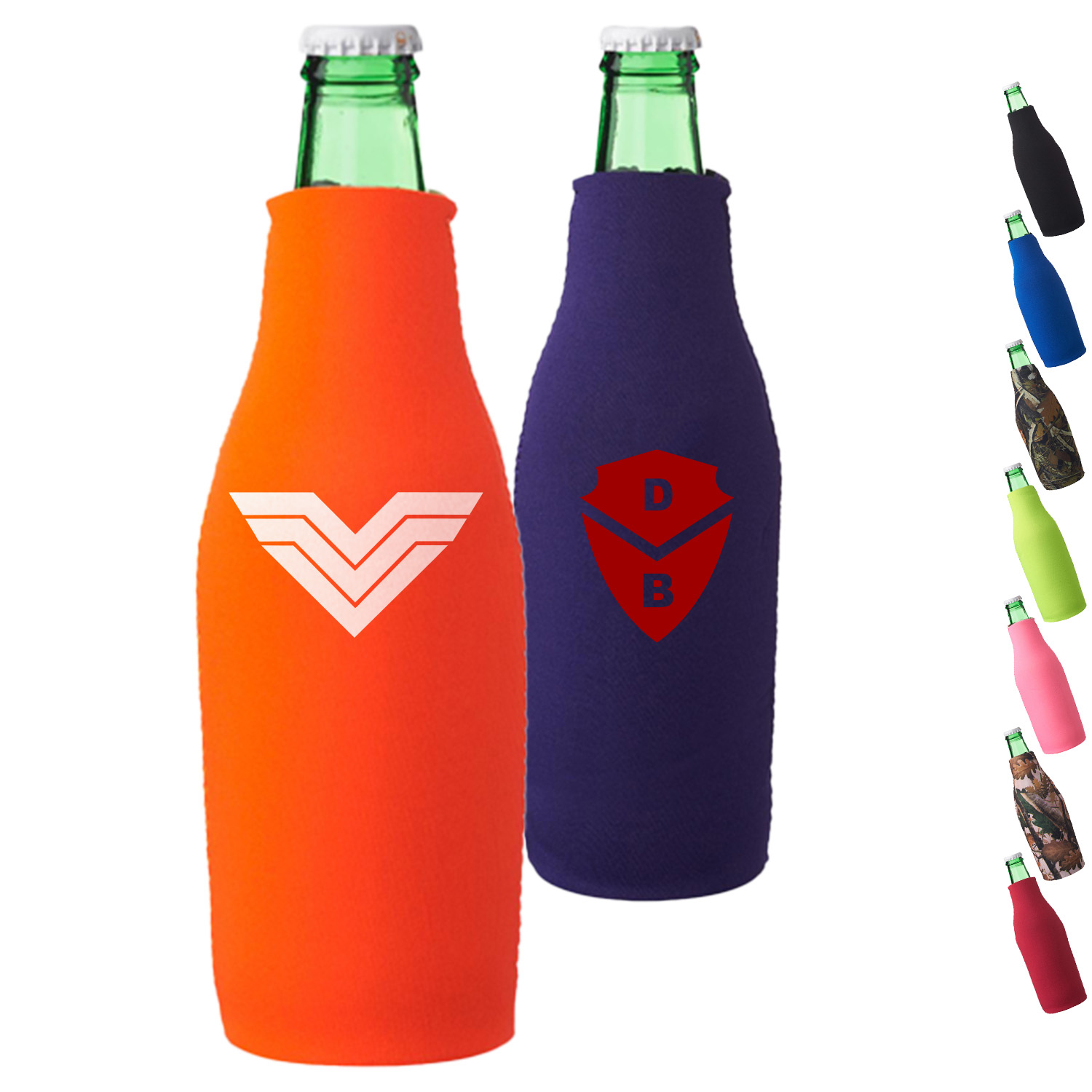 Custom Coolies with Zippered for Bottles