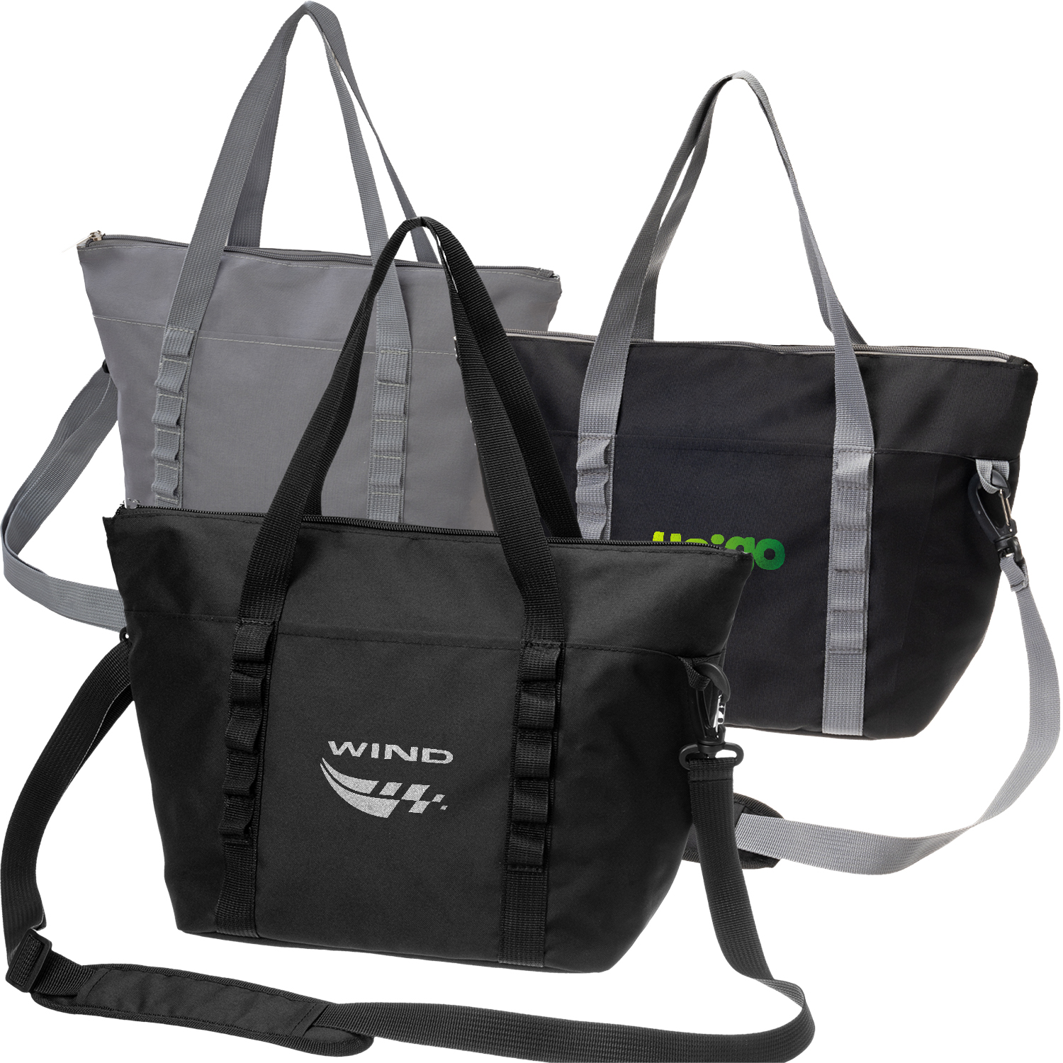 8 Pack Insulated Lunch Tote Bag with Crossbody Strap