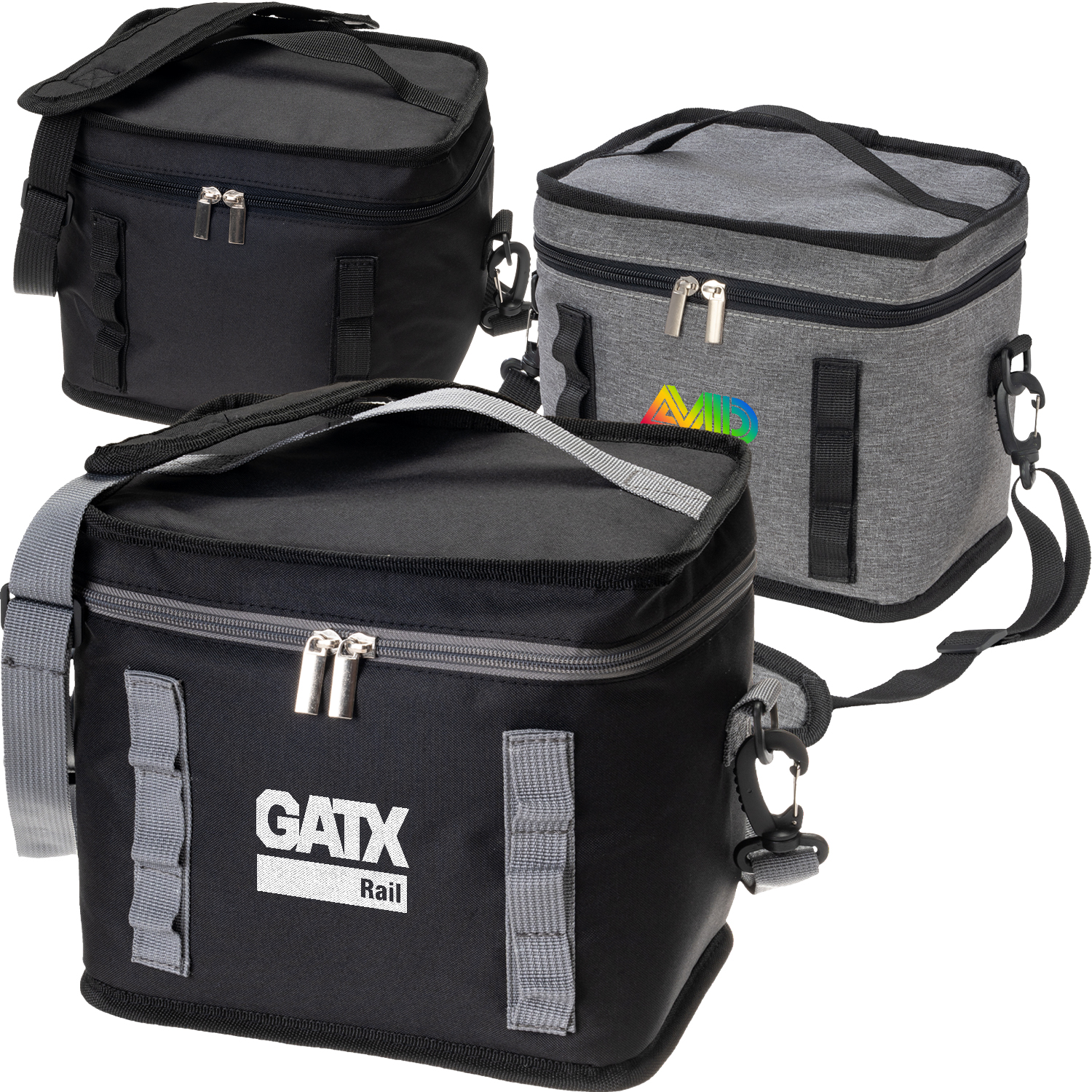 Insulated 6 Can Cooler Bag w/ Top Handle & Strap