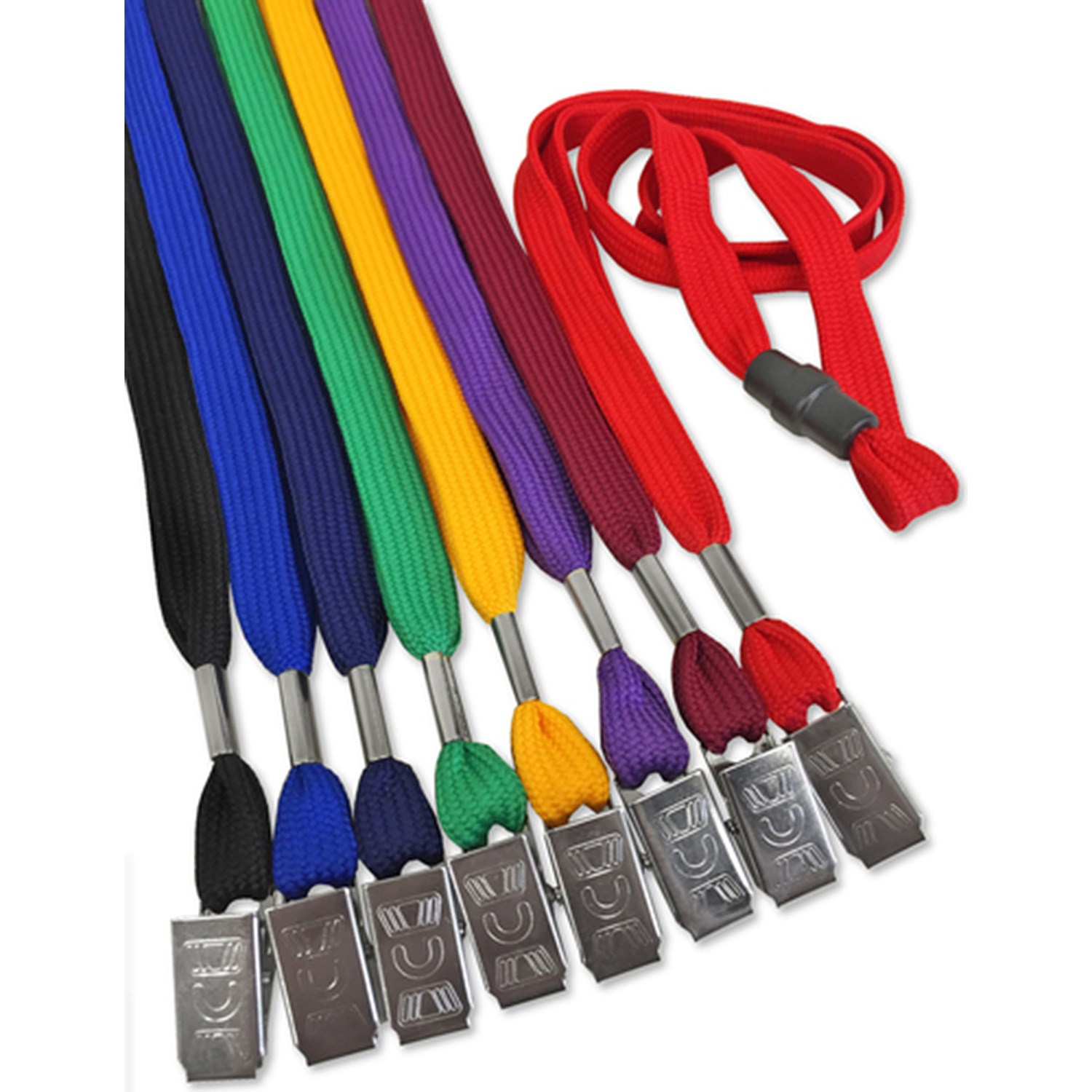 3/8 inch Flat BLank Lanyards with Safety BreaKaway