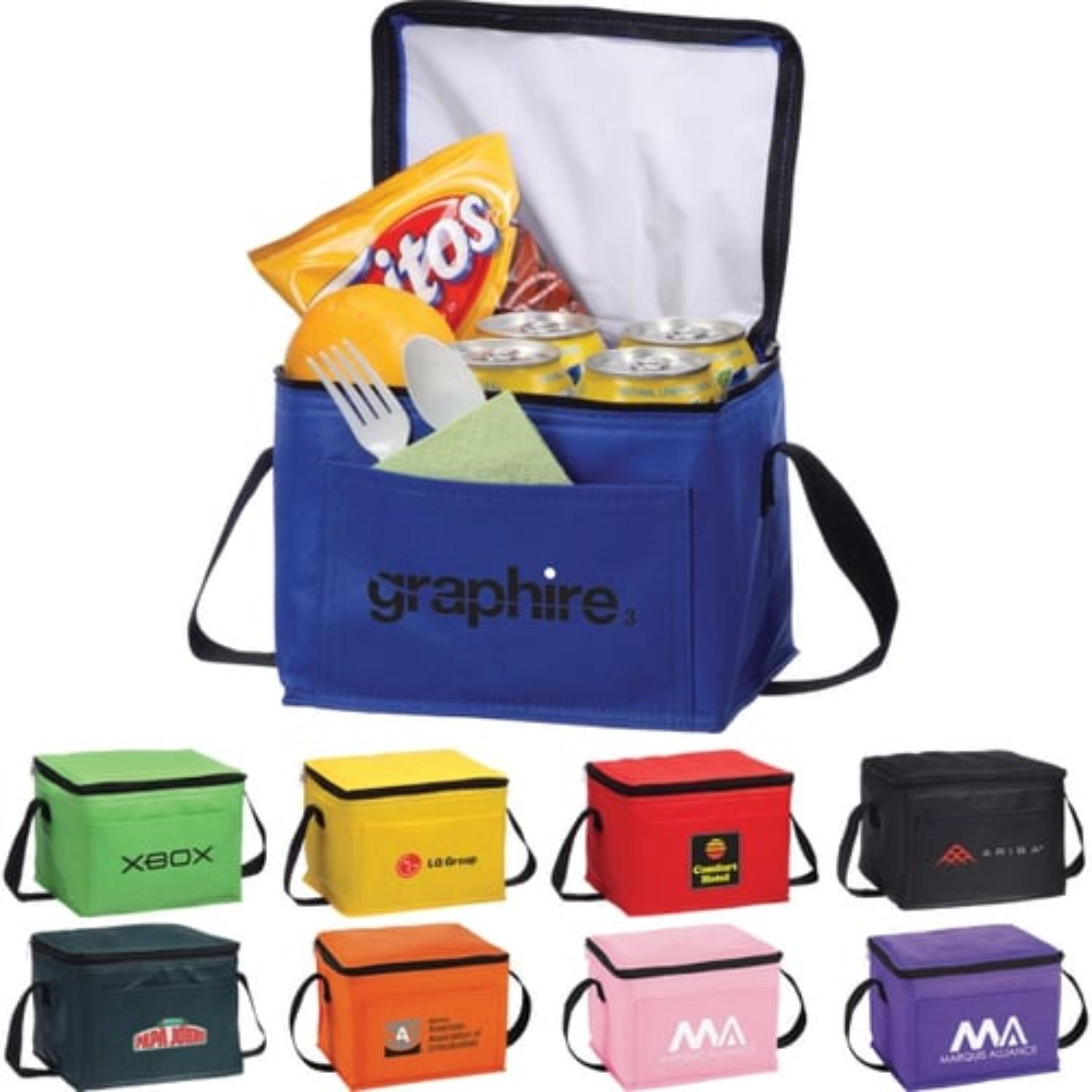 6-Pack Portable Cooling Compact Insulated Cooler Bag