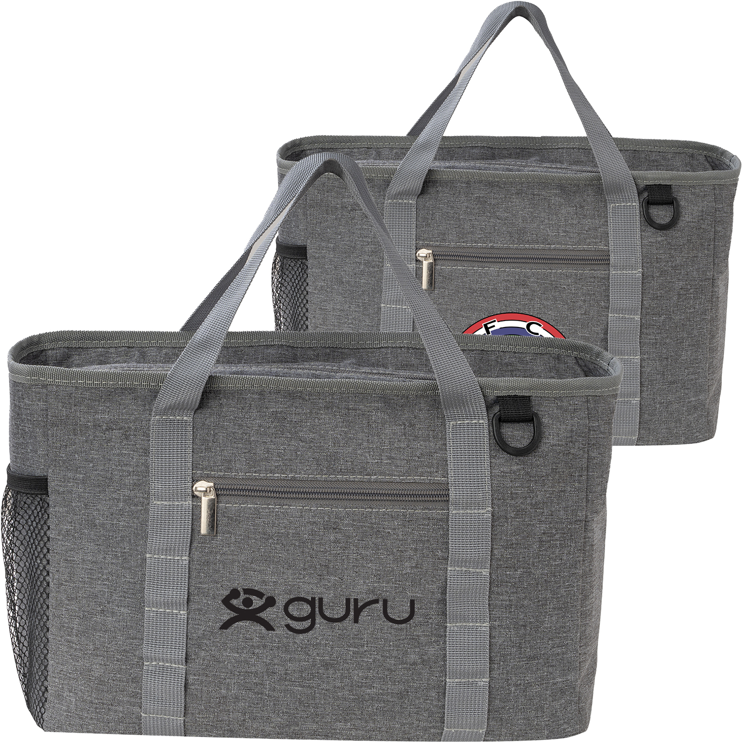 Heather Lite Insulated Lunch Bag with Zipper Pockets