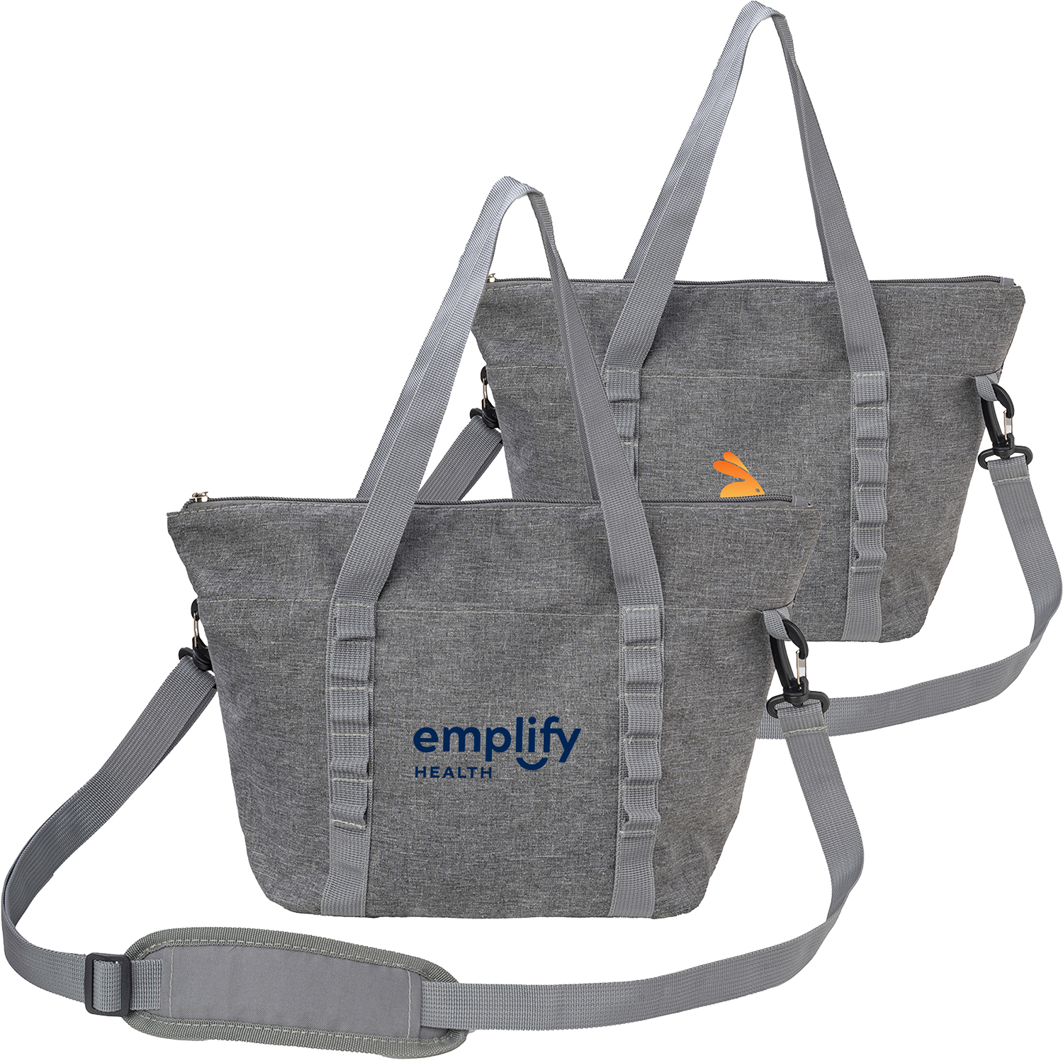 Heather Lite Insulated Lunch Bag with Strap and Pockets