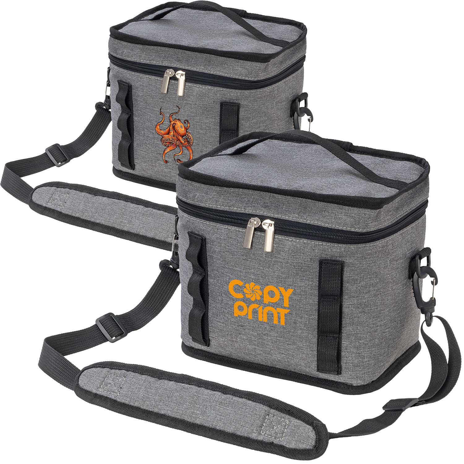 Heather Lite Insulated Lunch Bag w/ Top Handle & Crossbody Strap