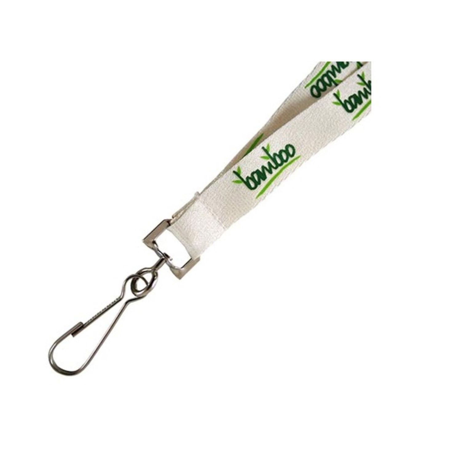 Bamboo Lanyard Custom Imprint ID Badge Holder