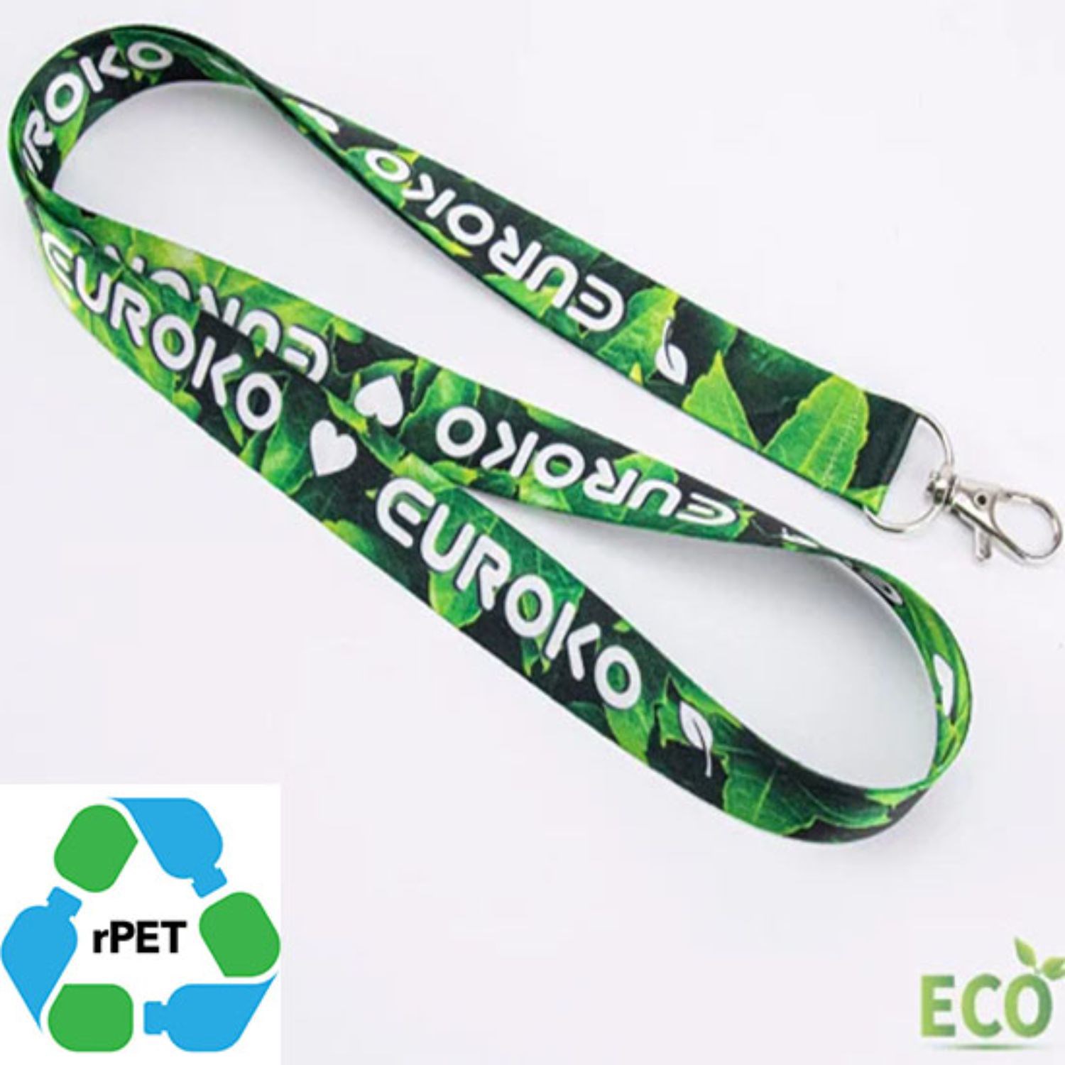 5/8" & 3/4" rPET Recycled Polyester Sublimation Lanyard