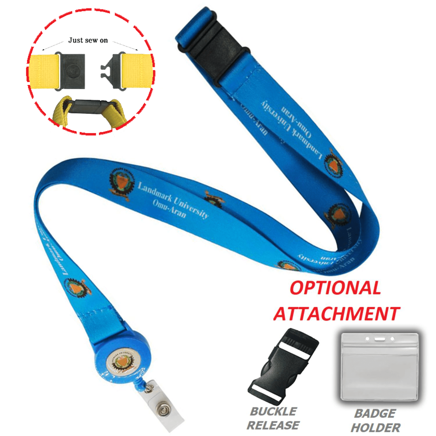 Dye-Sublimated Lanyard Badge Reel Combo w/ Safety Breakaway